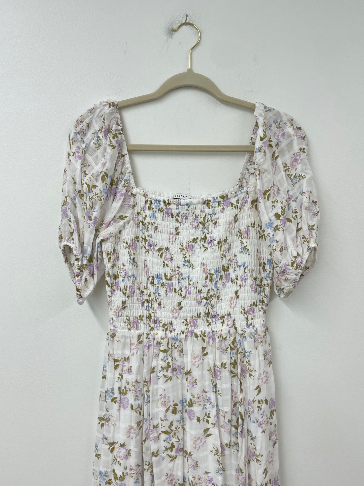 Celebrity Pink smocked midi dress Size M / NWT