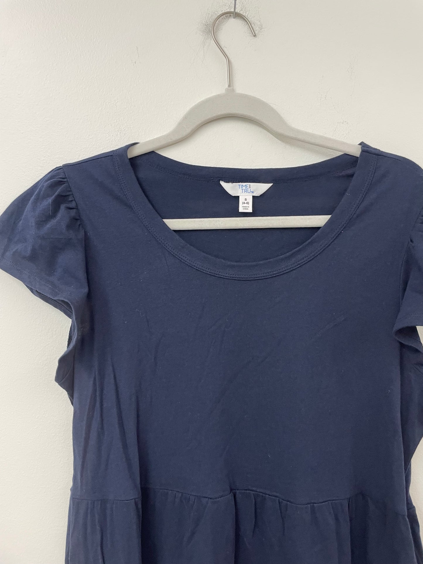 Time and tru flutter sleeve mini dress Size S /EUC
