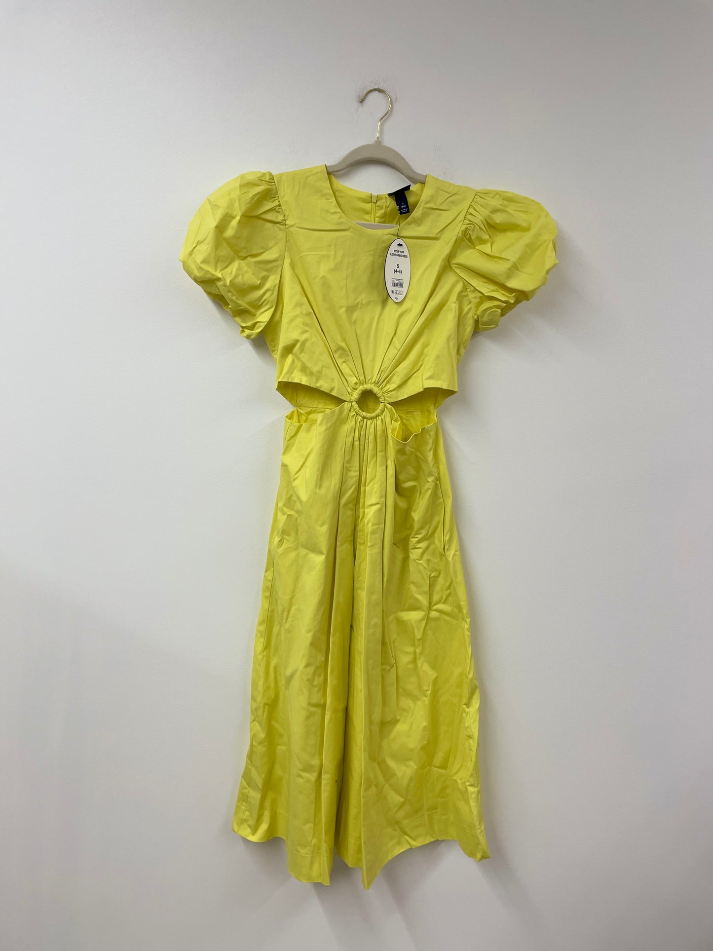 Scoop puffed sleeve o-ring midi dress Size S / NWT
