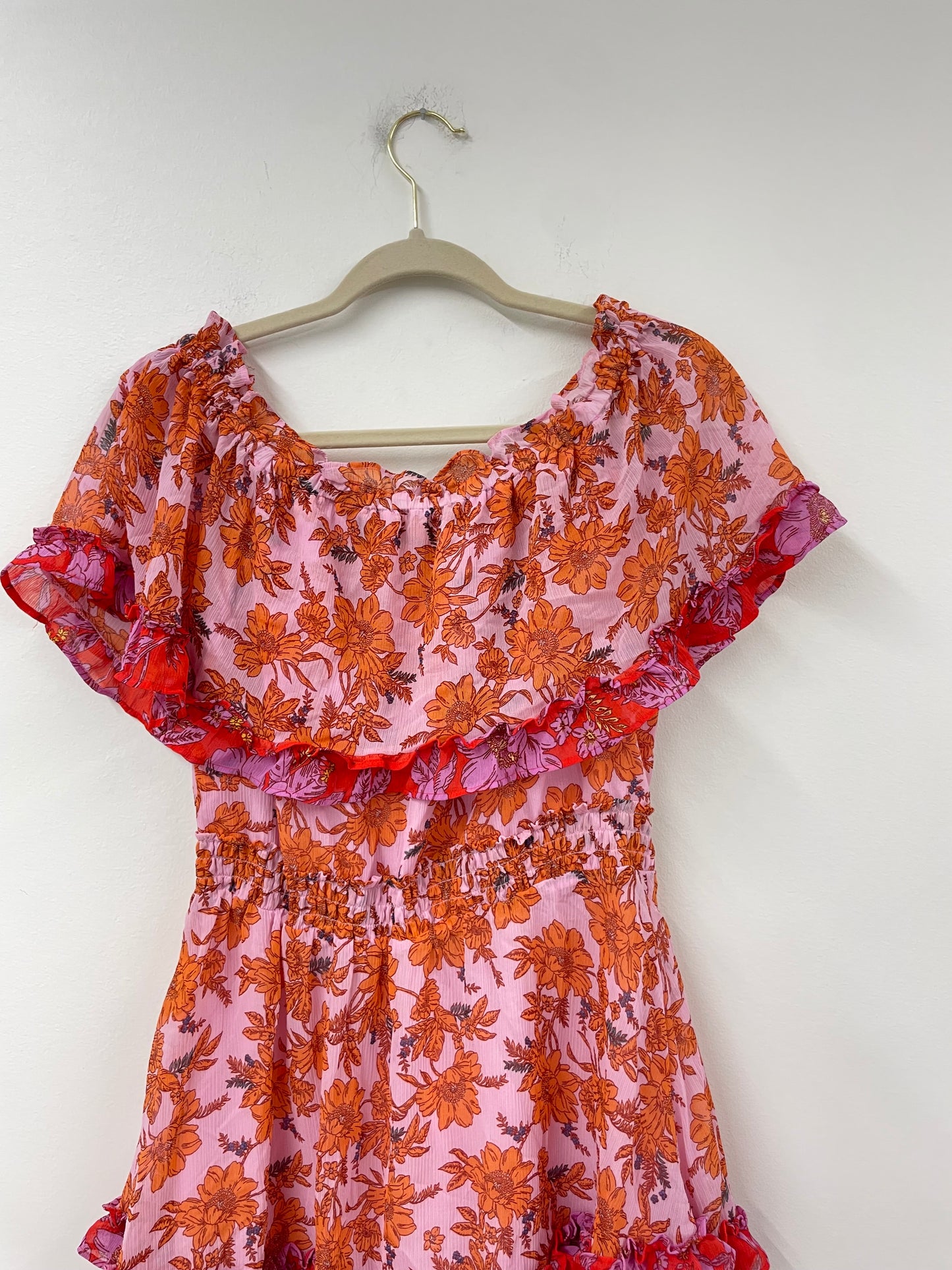 Jessica Simpson Amelia ruffled mini dress Size S /NWT