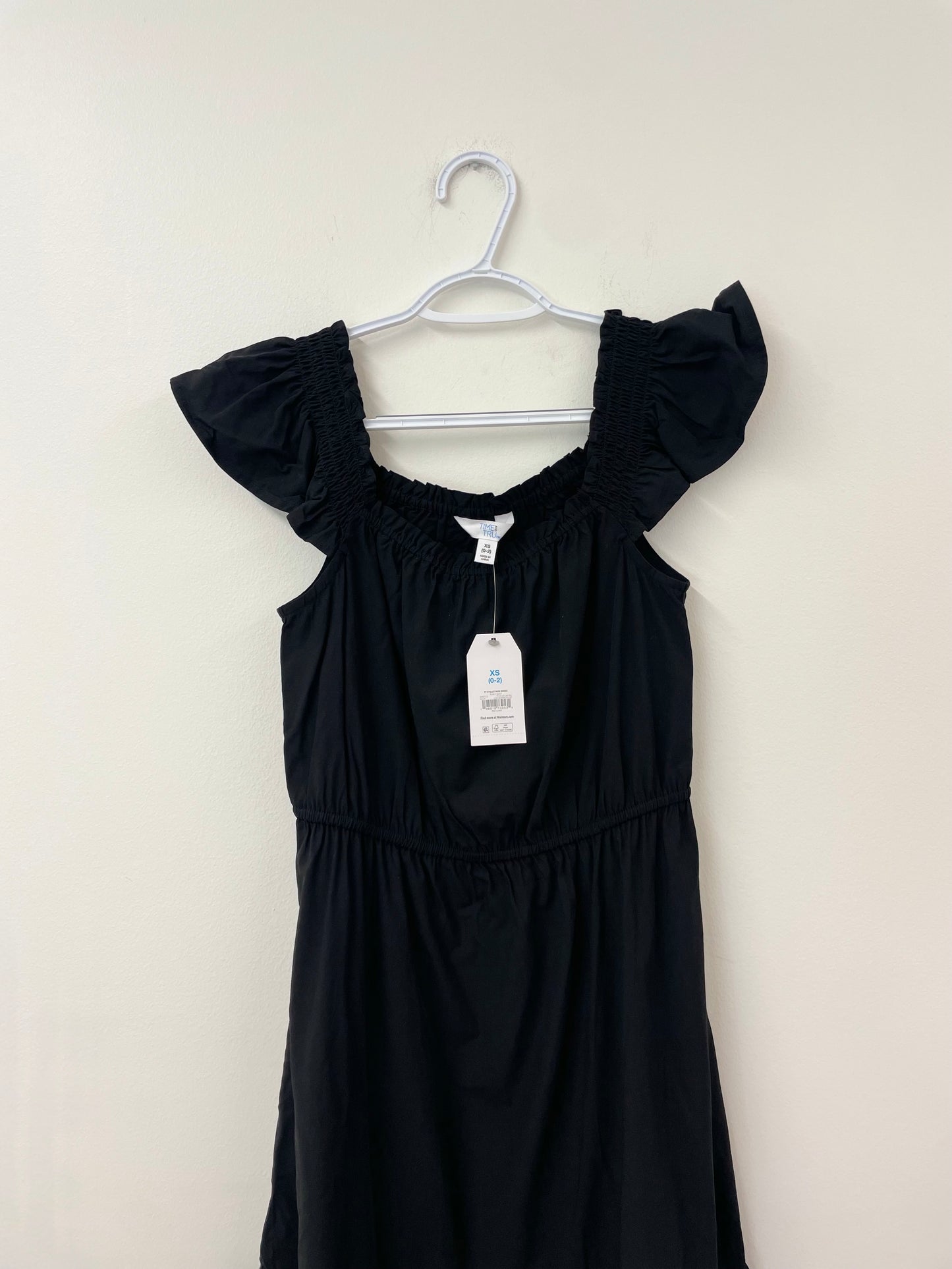 Time and Tru ruffle sleeve with eyelet detail mini dress Size XS/ NWT