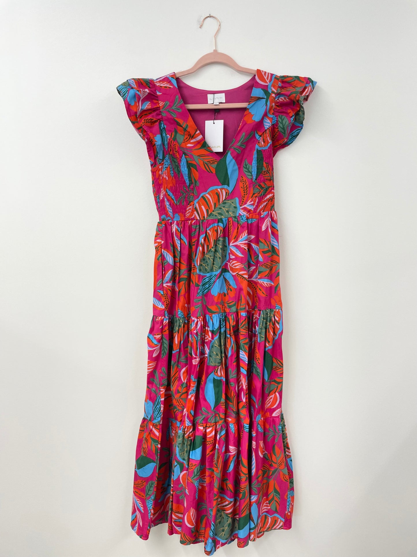 Sugar Lips flutter sleeve maxi dress Size S / NWT
