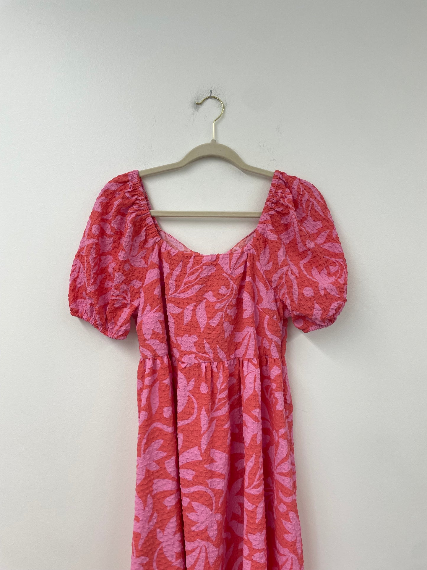 Time and Tru tie back puffed sleeve mini dress Size S /EUC