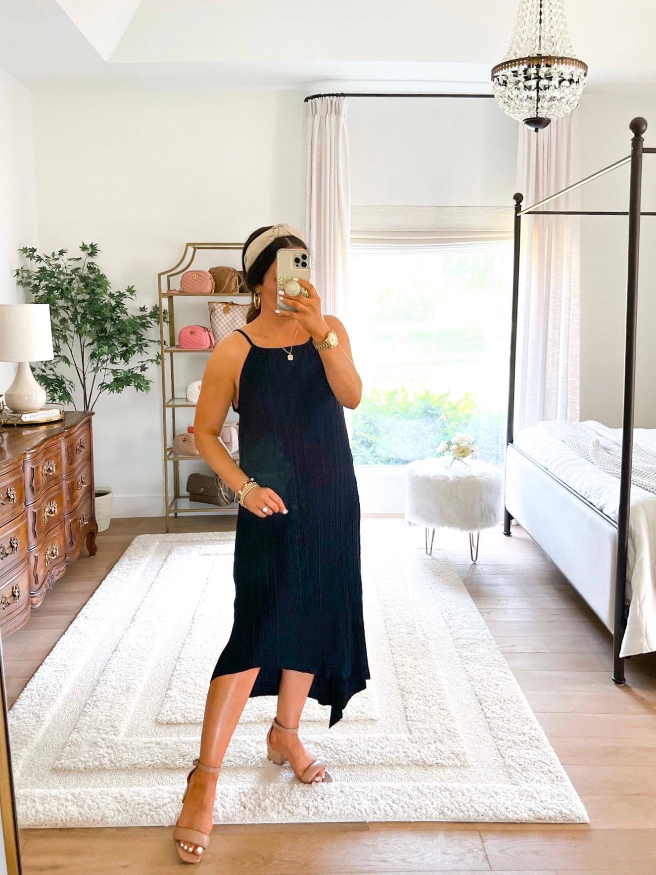 Scoop halter midi dress Size S /NWT