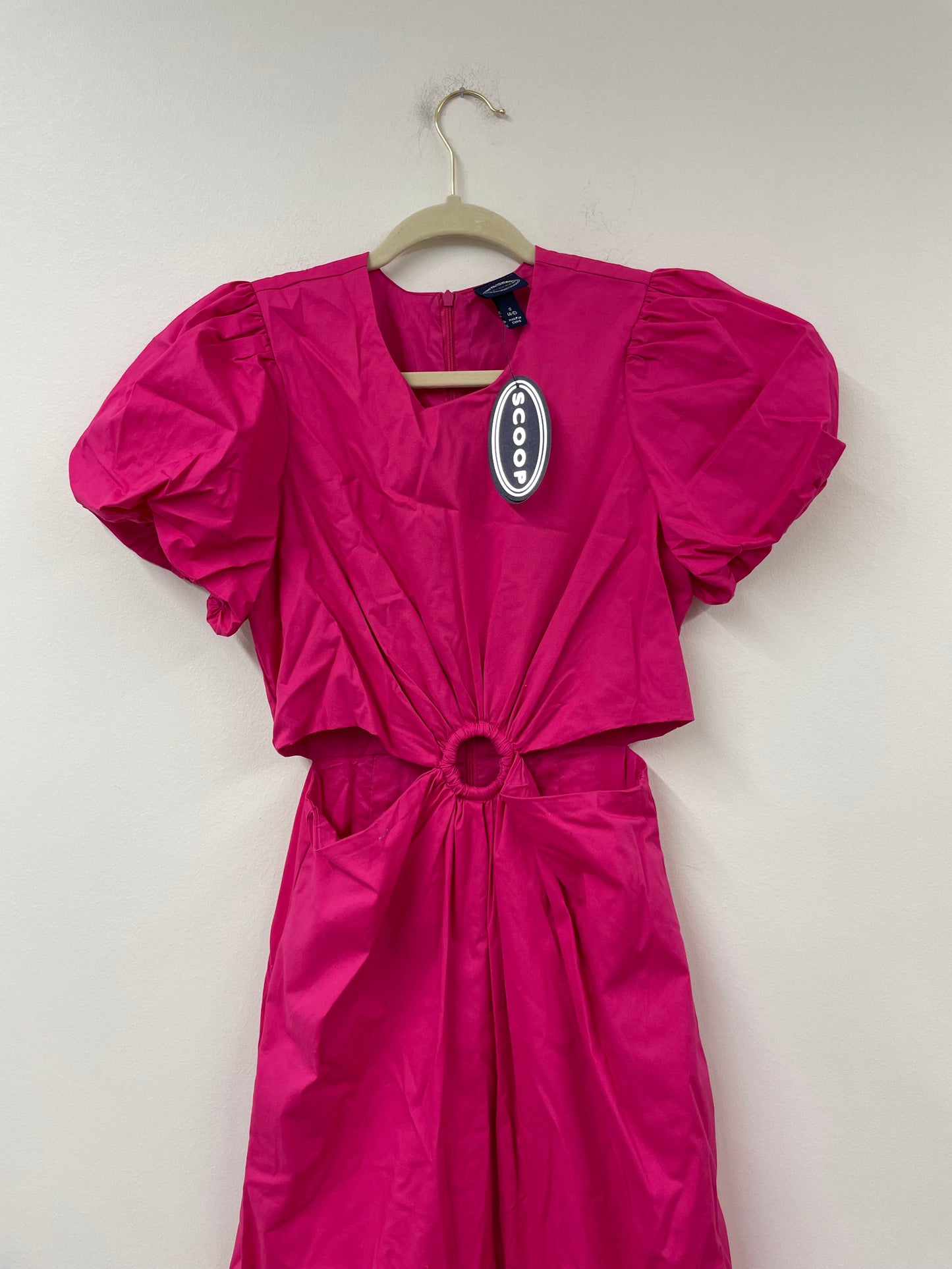 Scoop puffed sleeve o-ring midi dress Size S / NWT