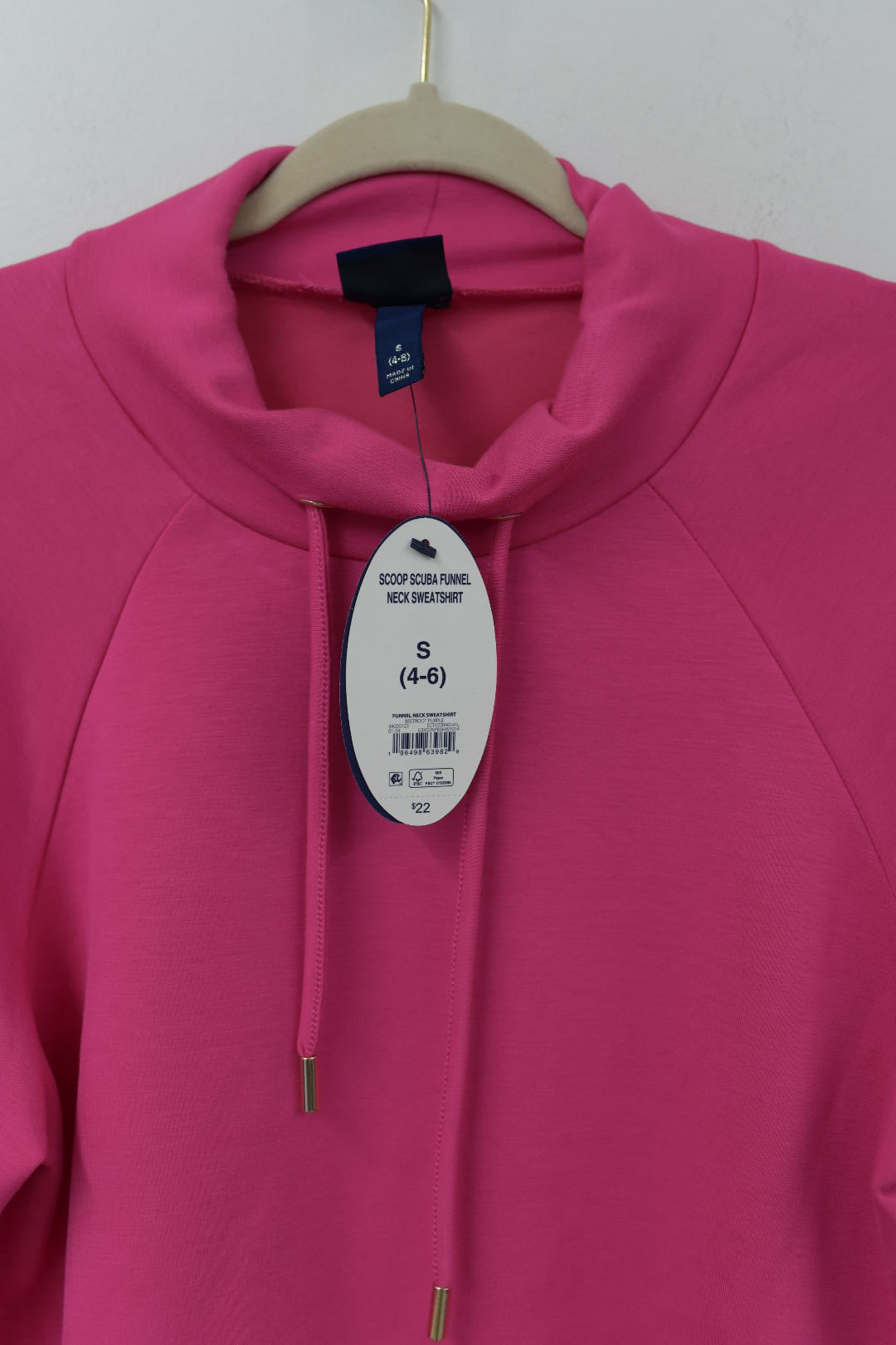 Scoop scuba funnel neck sweatshirt Size S / NWT