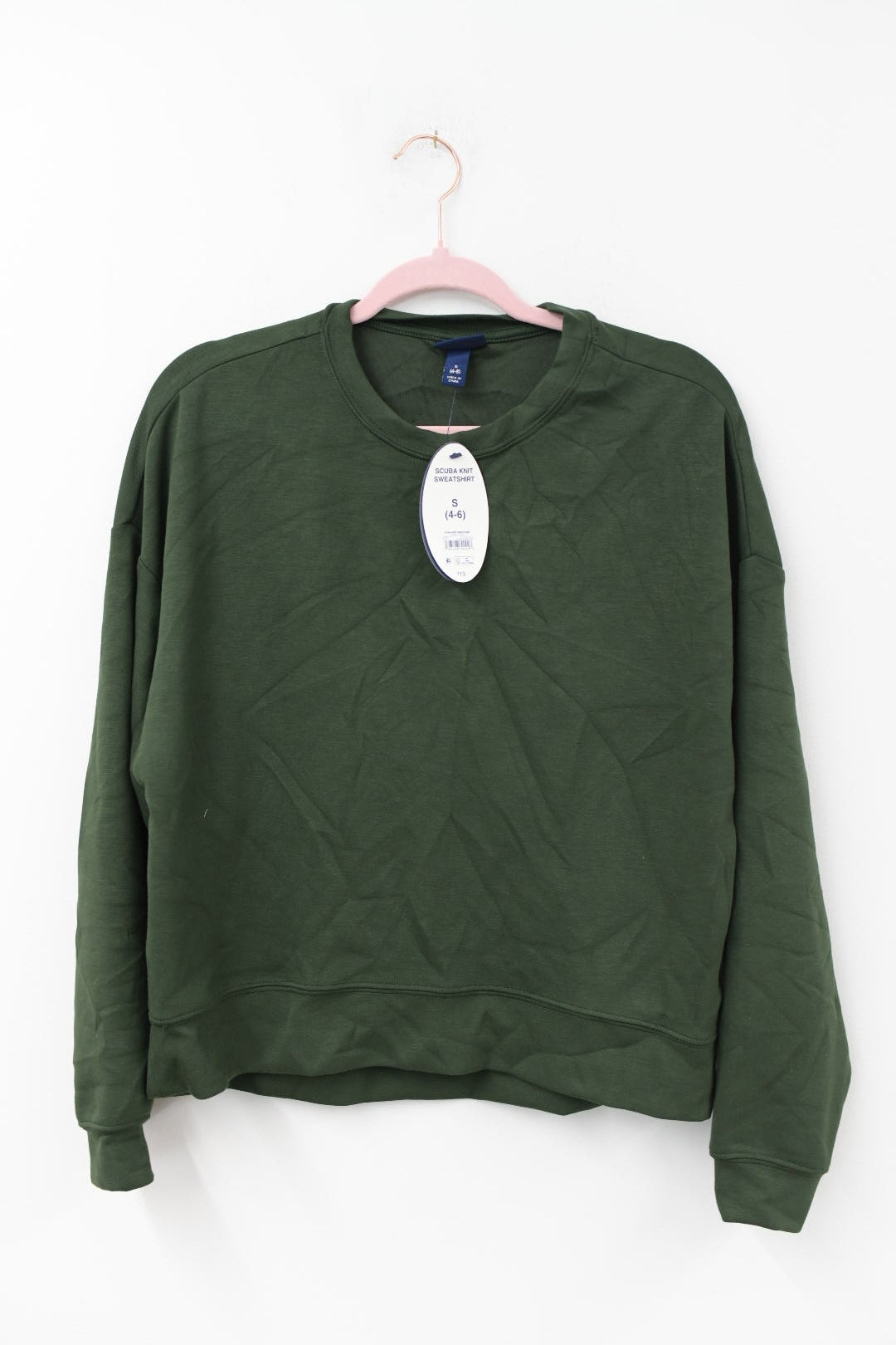 Scoop scuba knit sweatshirt Size S / NWT