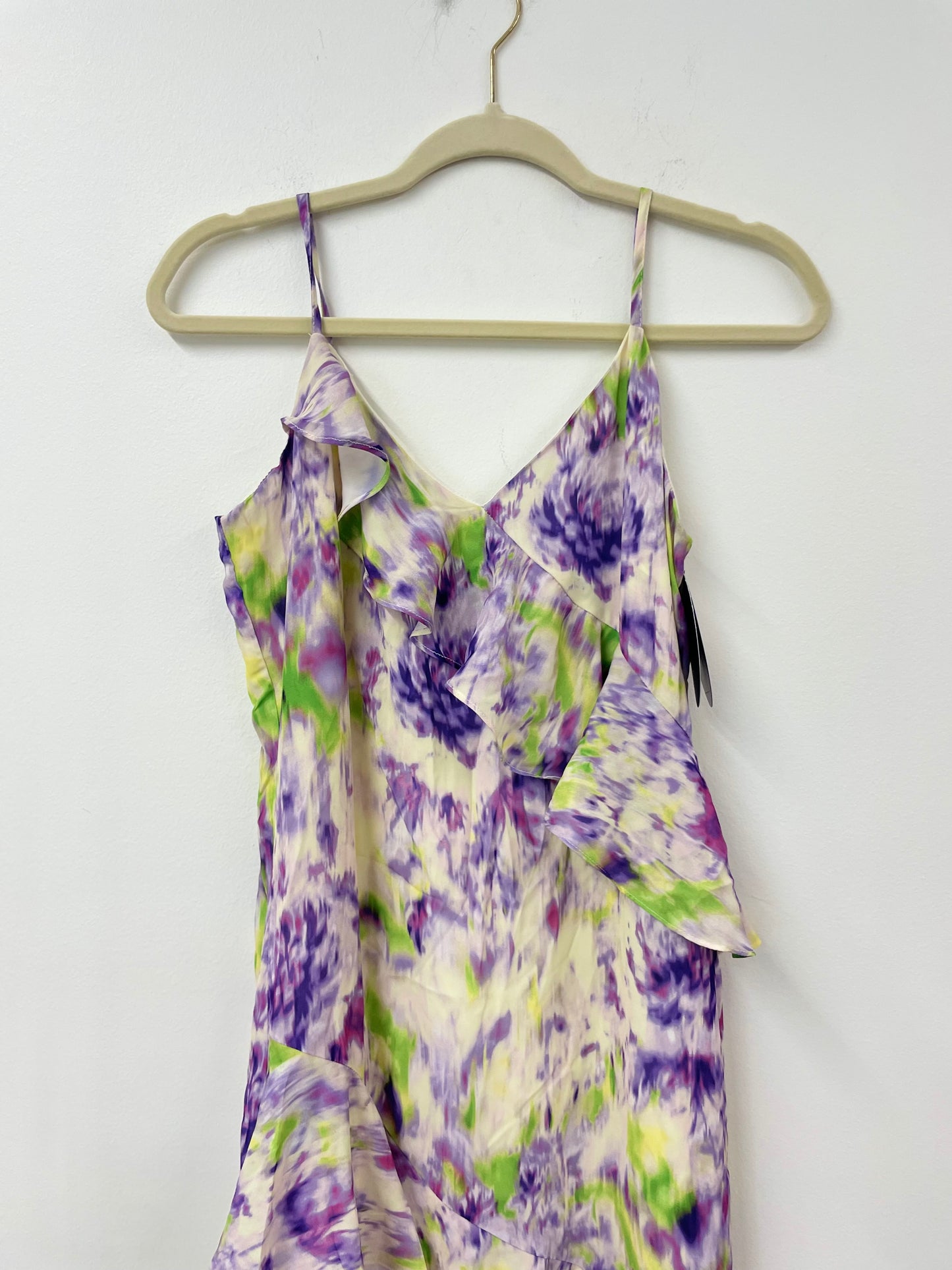 Scoop ruffled slip midi dress Size S / NWT