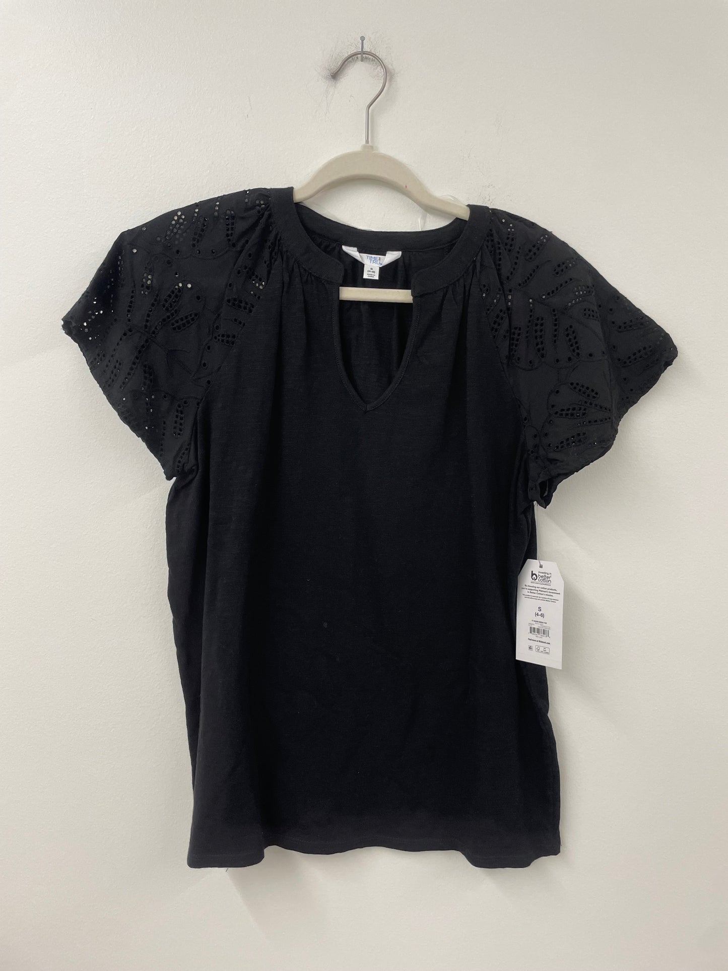 Time and Tru mixed media top Size S /NWT
