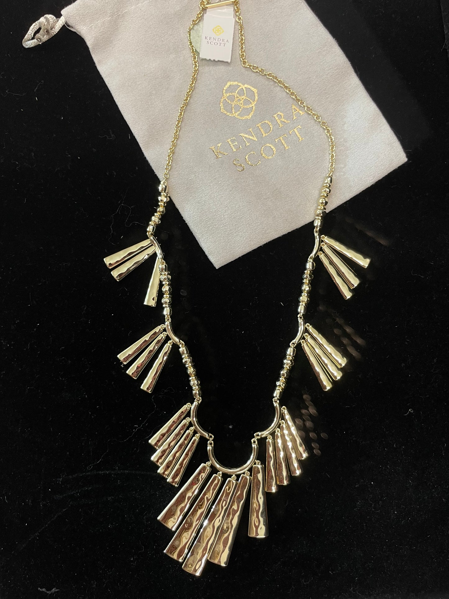Kendra Scott gold Layton statement necklace