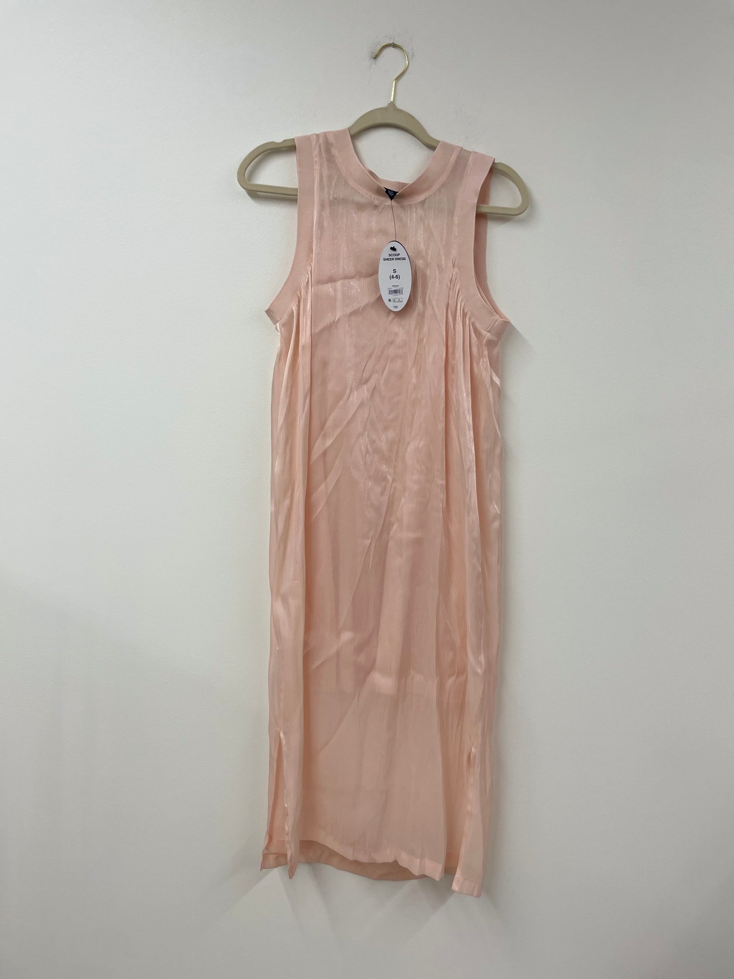 Scoop crew neck sheer midi dress Size S / NWT