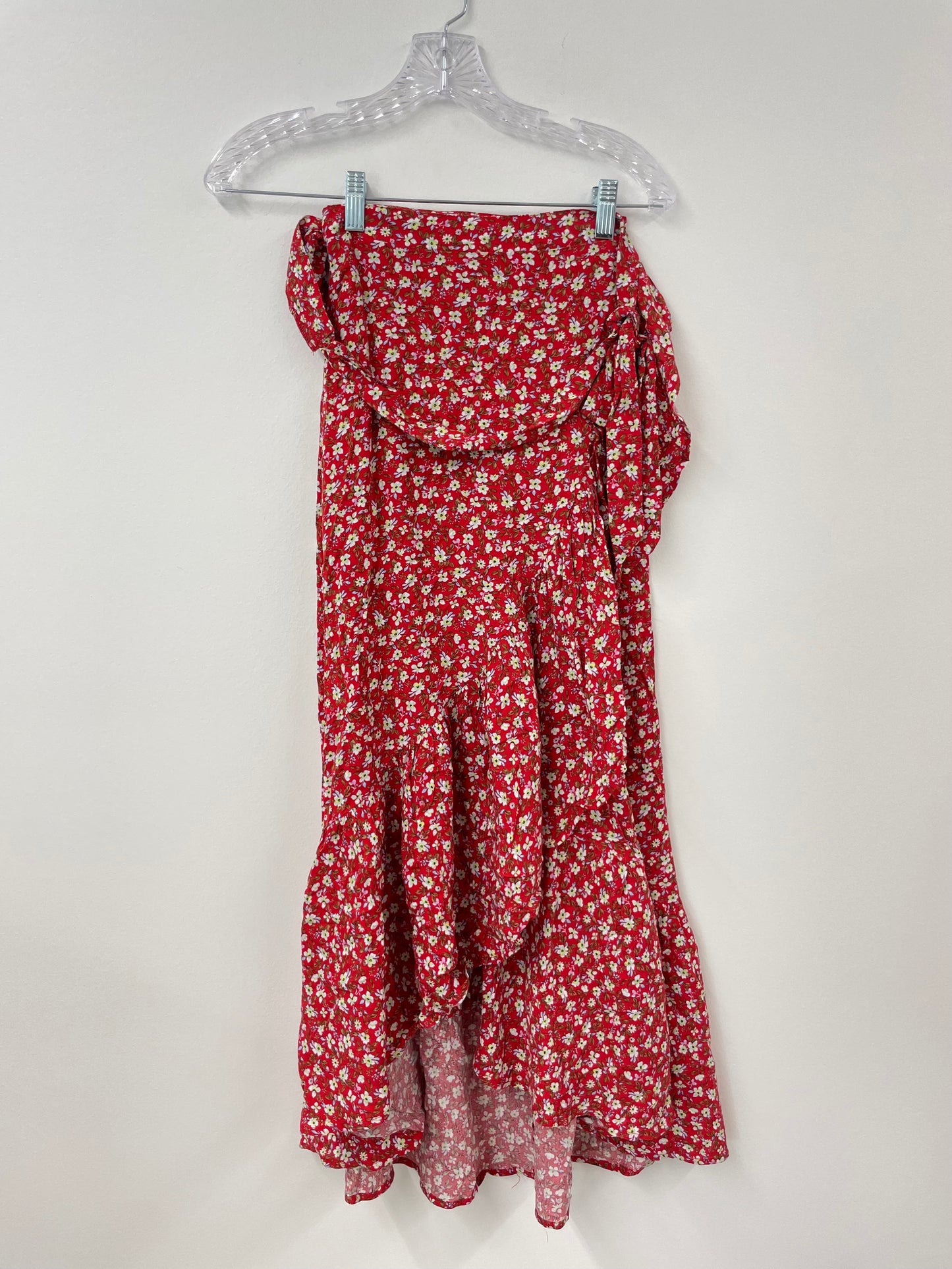 No Boundaries high waisted tie skirt/crop top set Size M / NWT