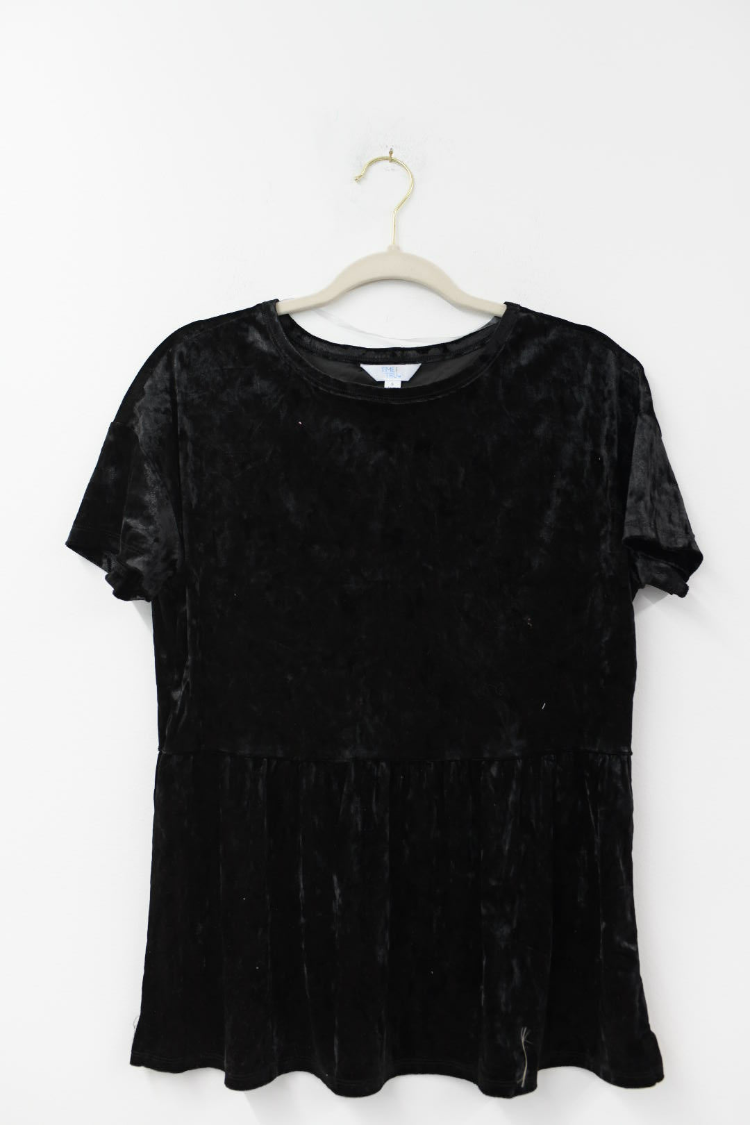Time and Tre velvet short sleeve top Size S / EUC