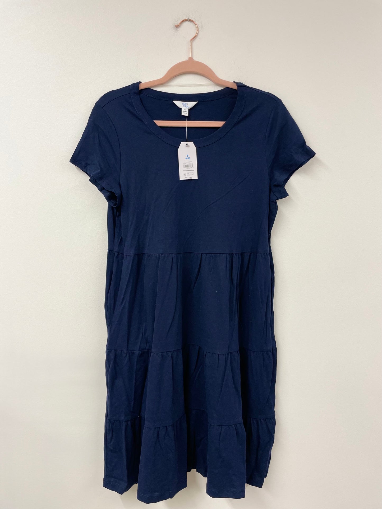 Time and Tru tiered knit mini dress Size S / NWT