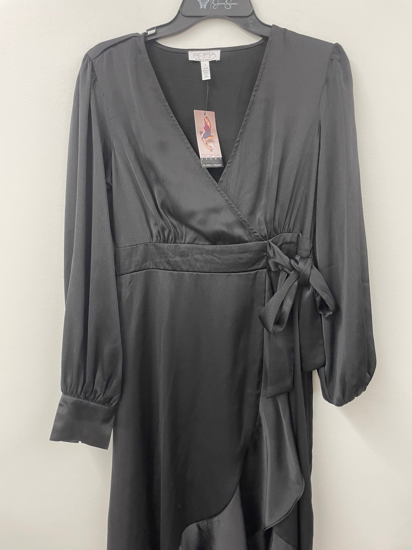 Sofia faux wrap ruffle sleeve maxi dress Size S / NWT