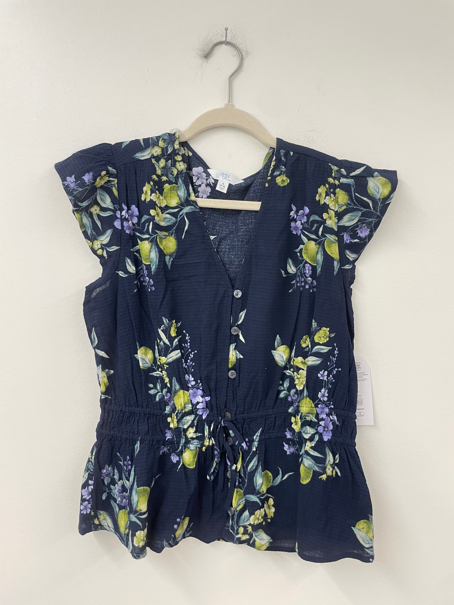 Time and Tru peplum flutter top Size S /NWT