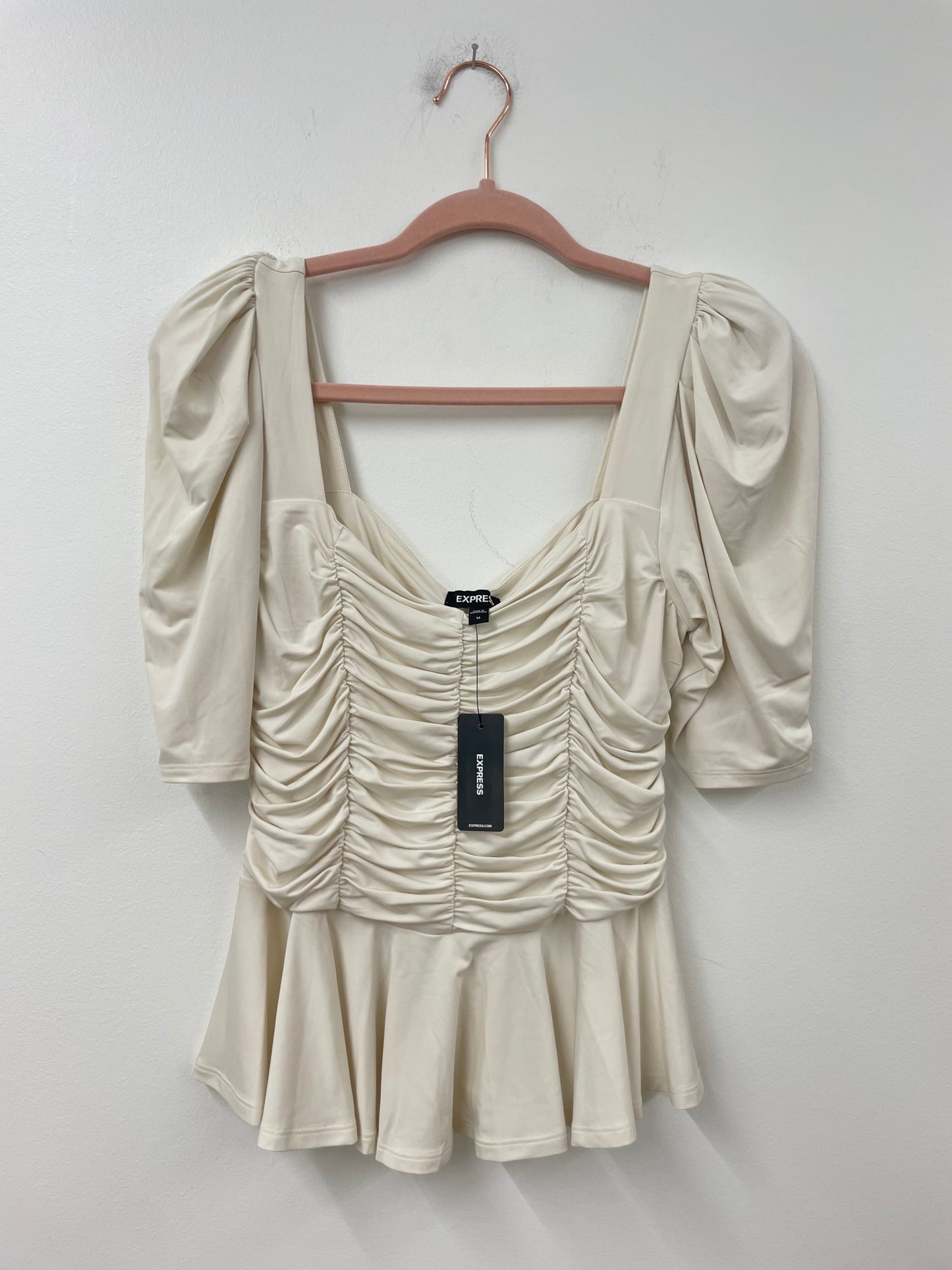 Express ruched top Size M fits like a S - NWT