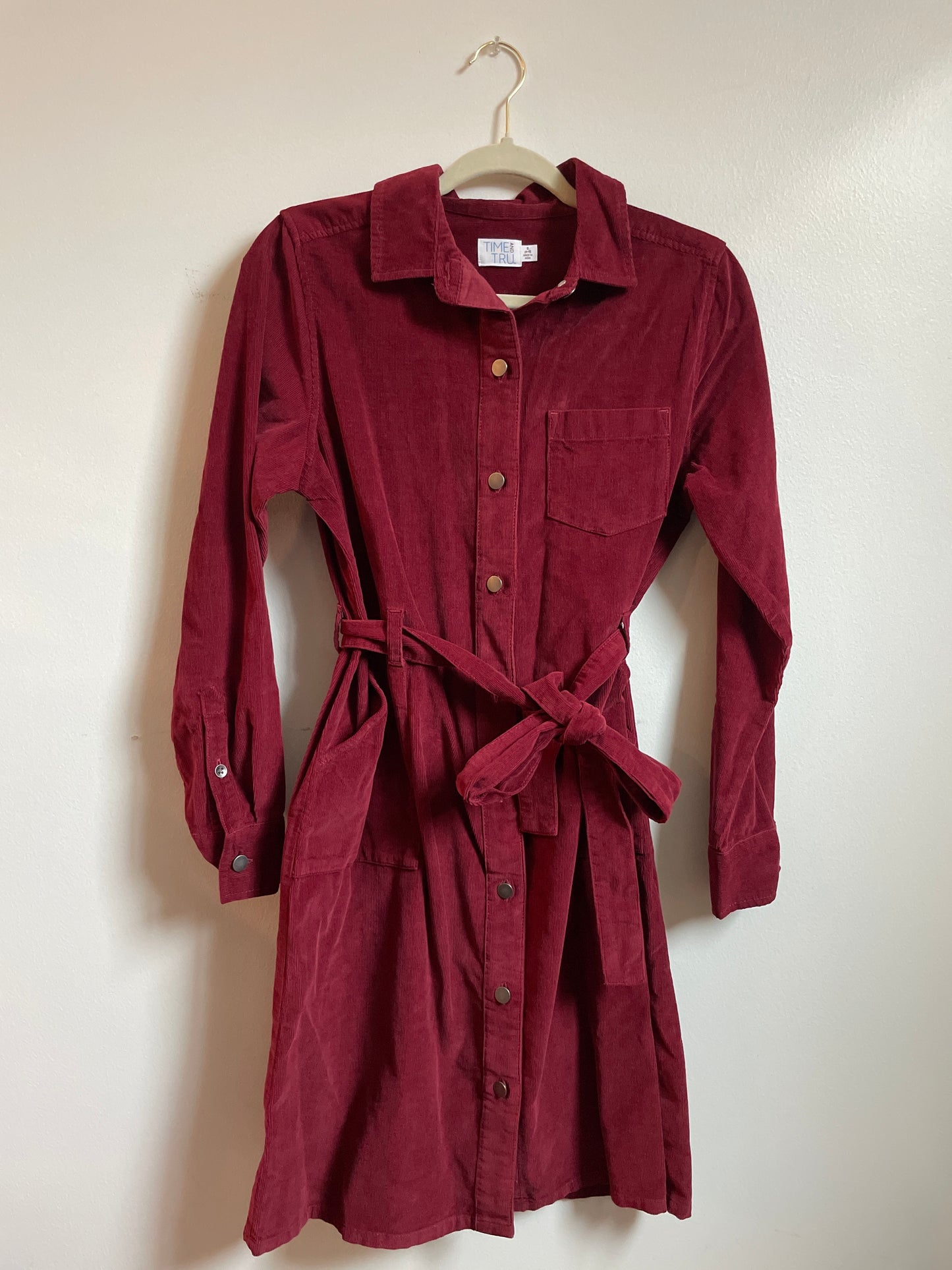 Time and Tru corduroy long sleeve dress \ Size S \ EUC