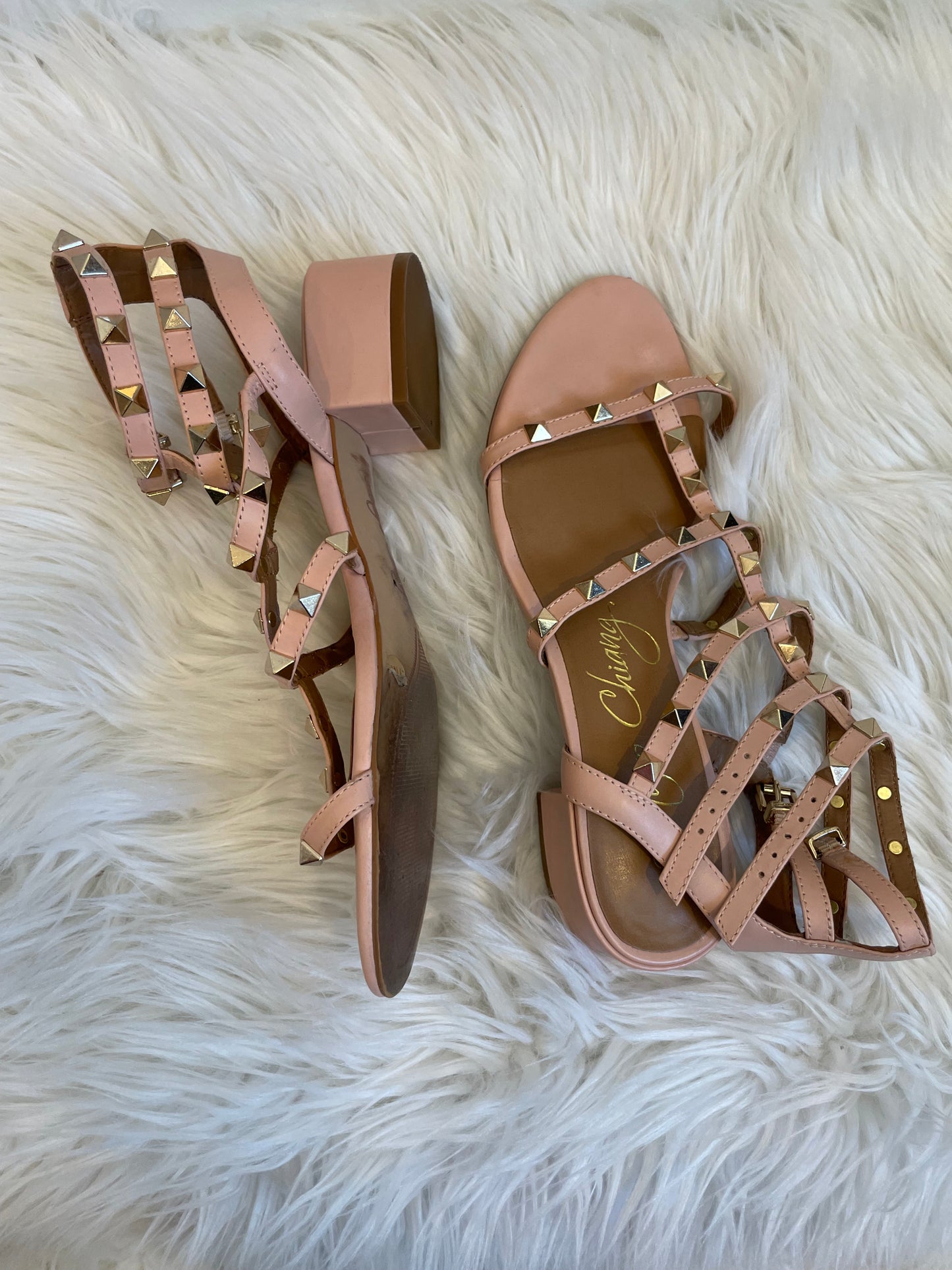 Arturo Chiang studded ankle strap sandals Size 7