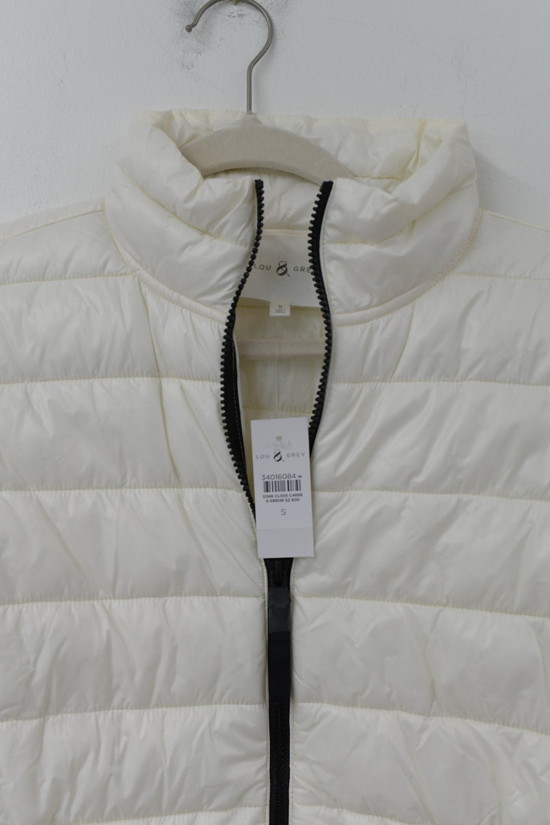 Lou & Grey puffer jacket with knit sleeves Size S /NWT