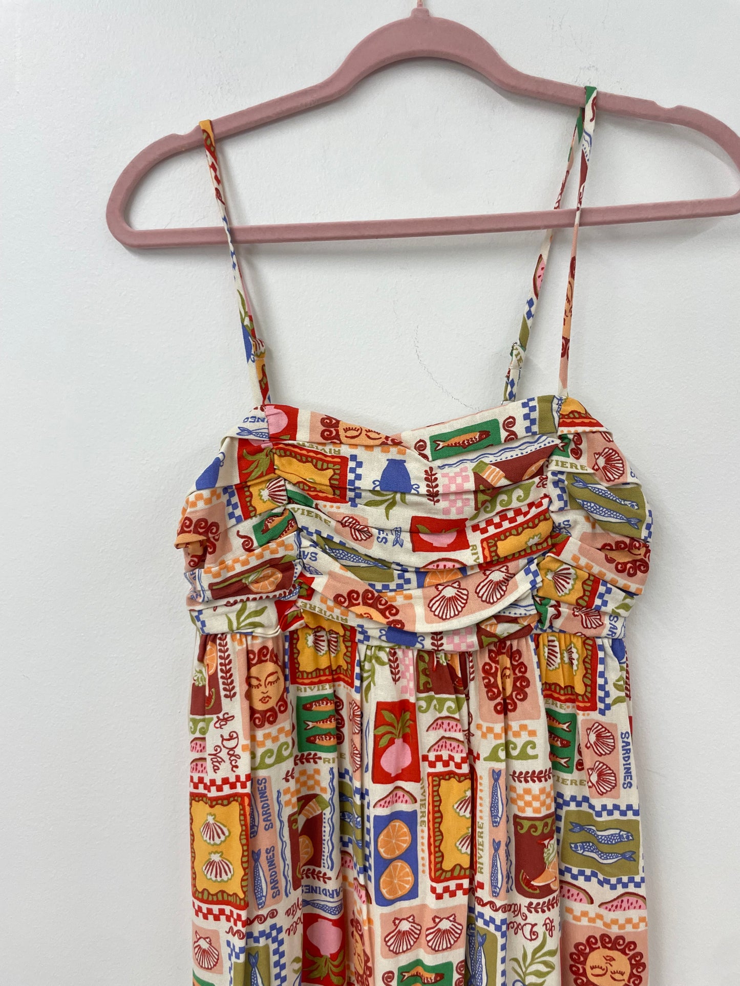 Free Assembly linen tiered maxi dress Size S / NWT