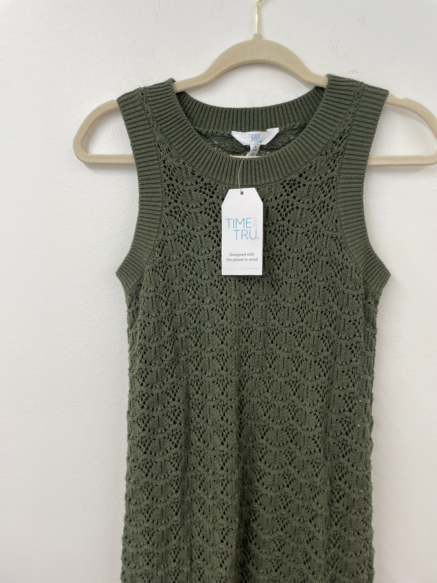 Time and Tru textured stitch sweater midi dress Size S / NWT