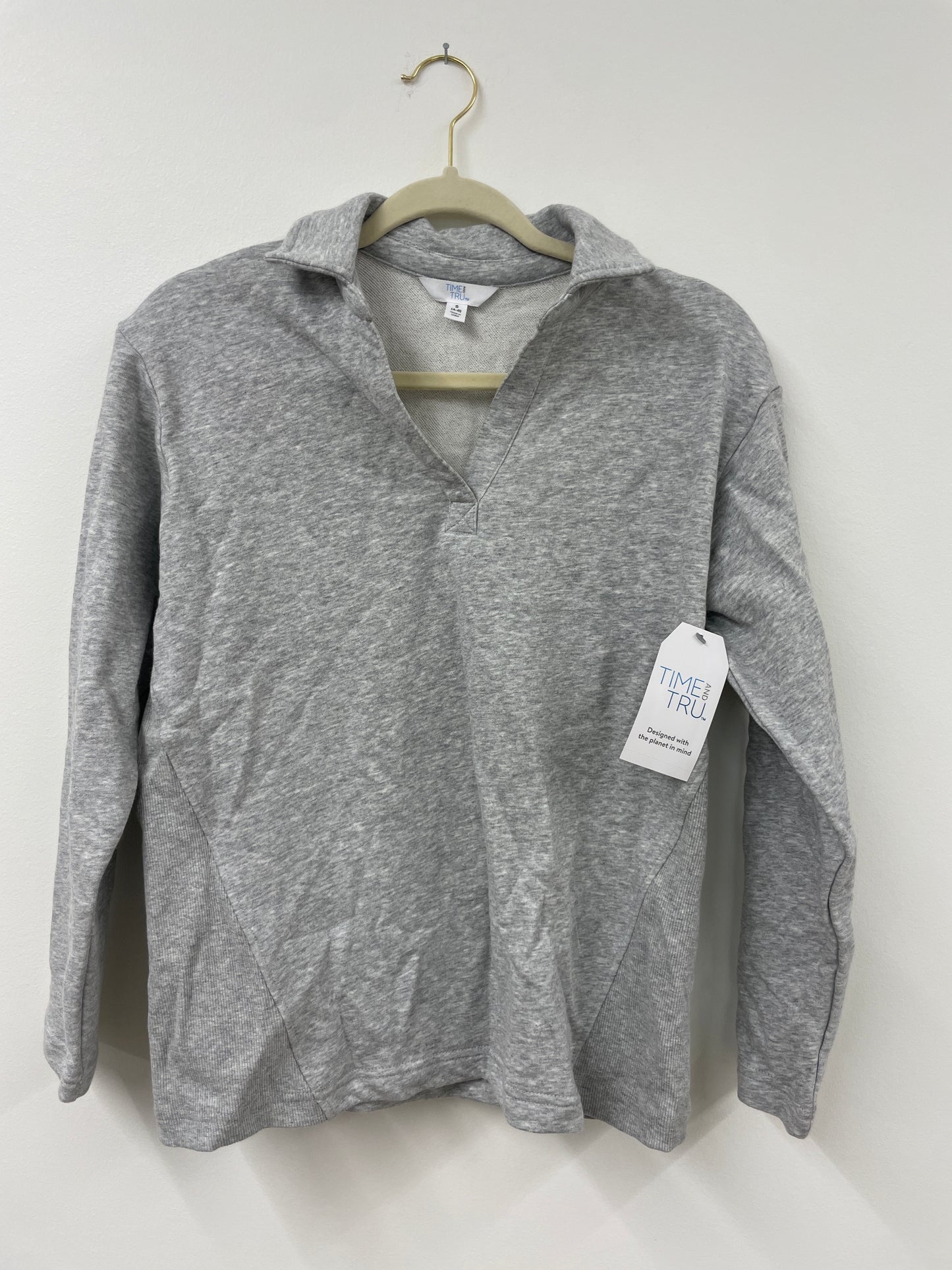 Time and Tru split neck sweatshirt Size S /NWT