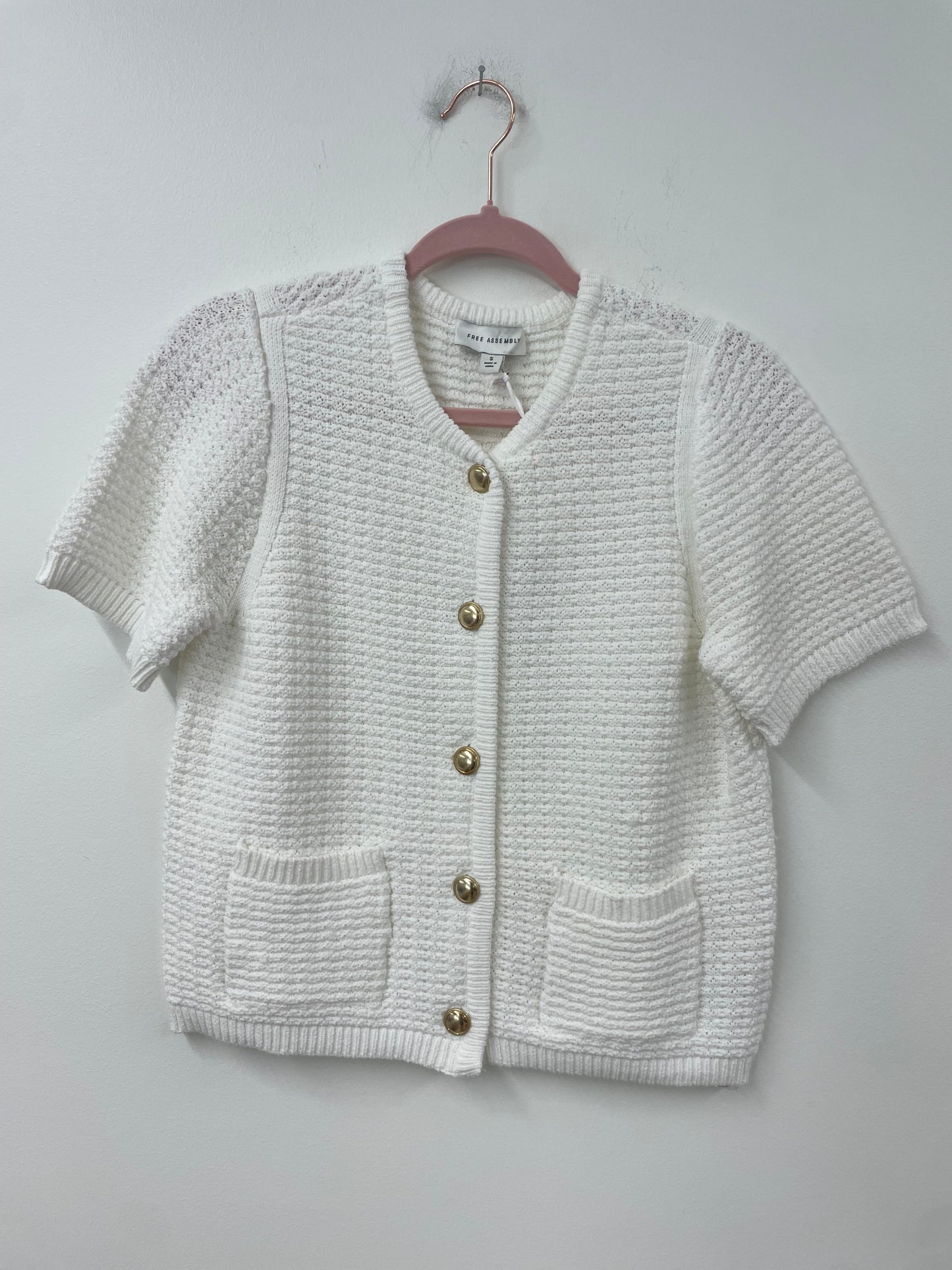 Free Assembly crochet cardigan sweater Size S / NWT