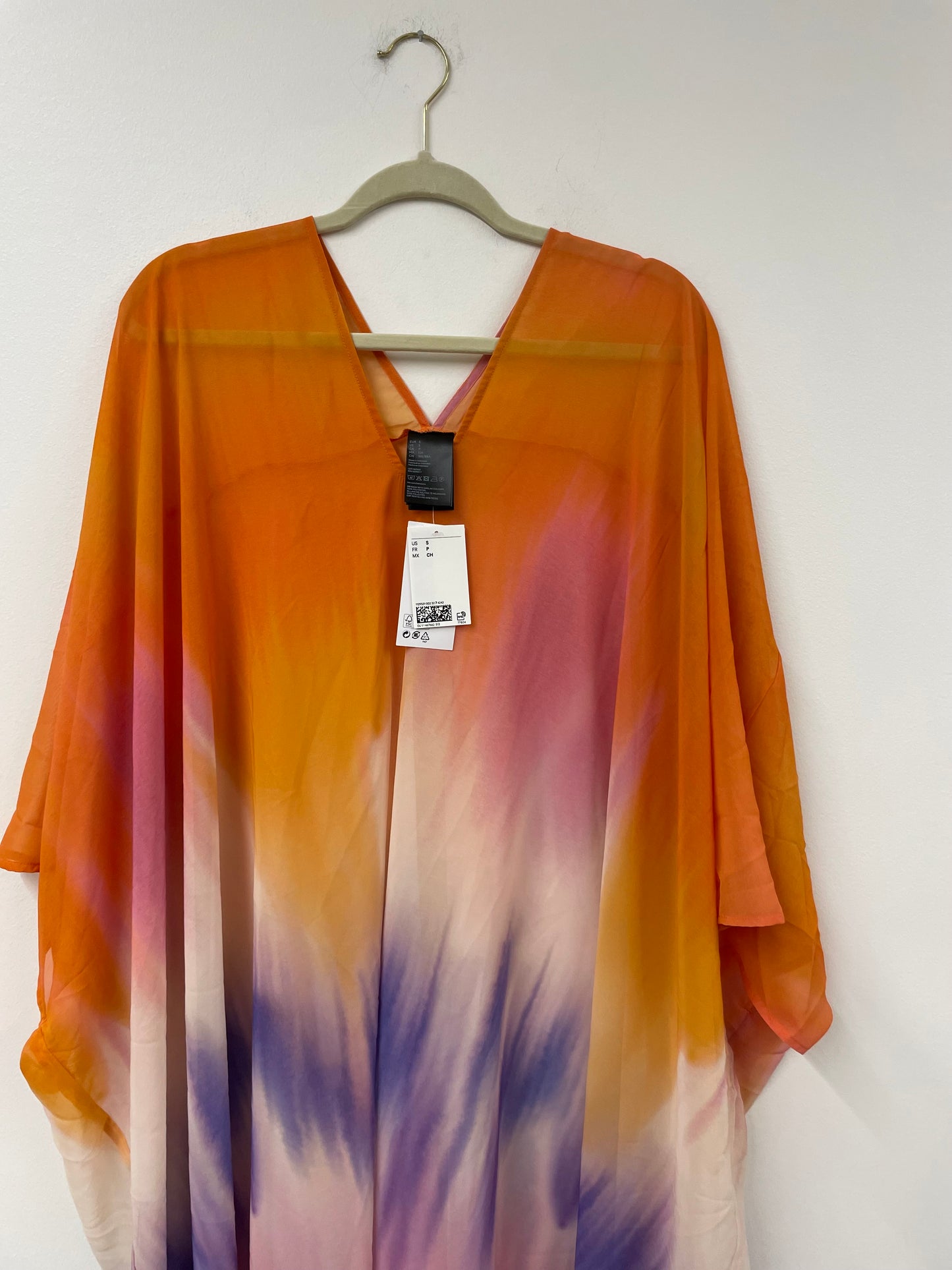 H & M chiffon beach kaftan Size S / NWT