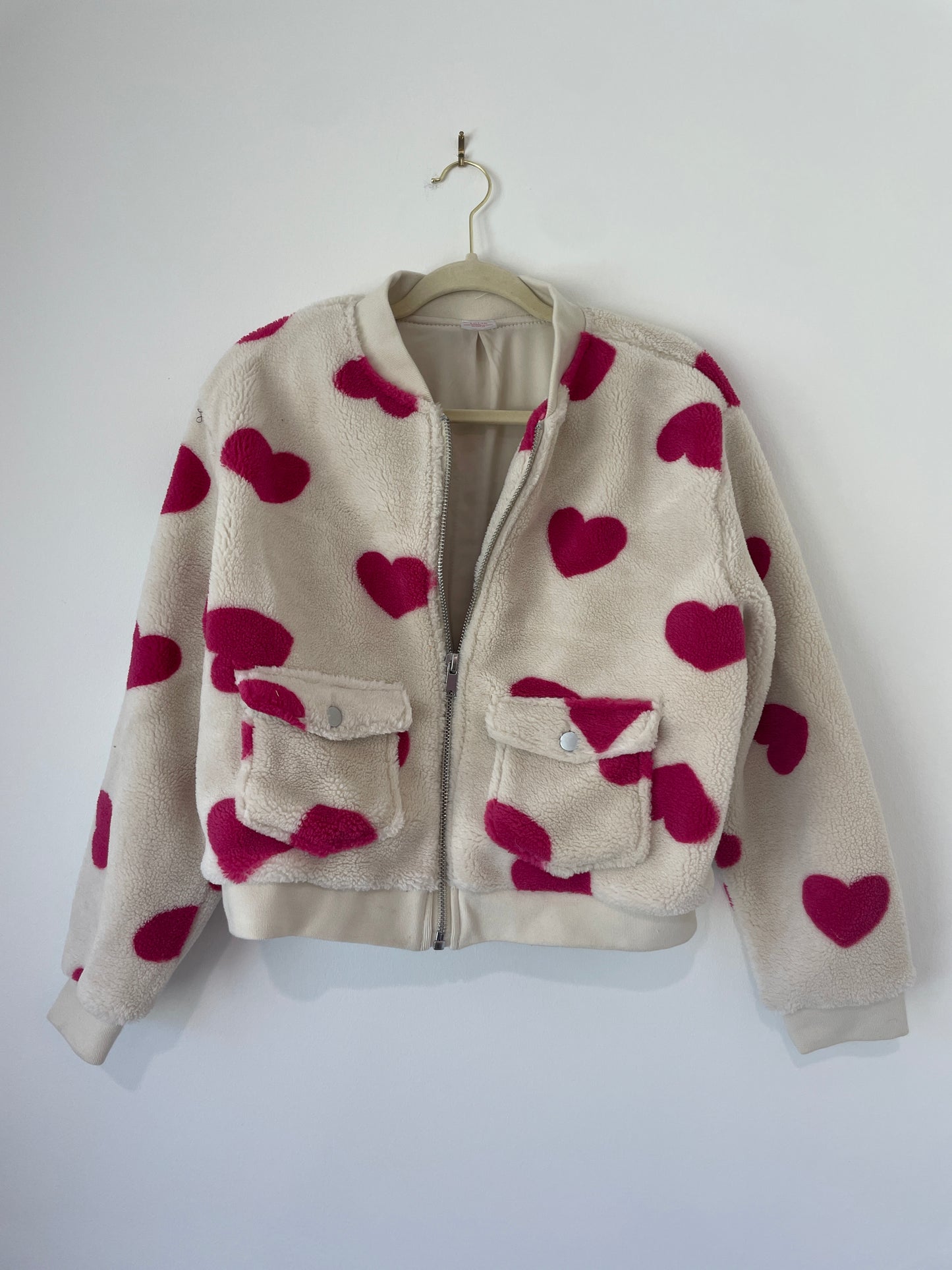 No Boundaries Sherpa heart jacket Size L / EUC