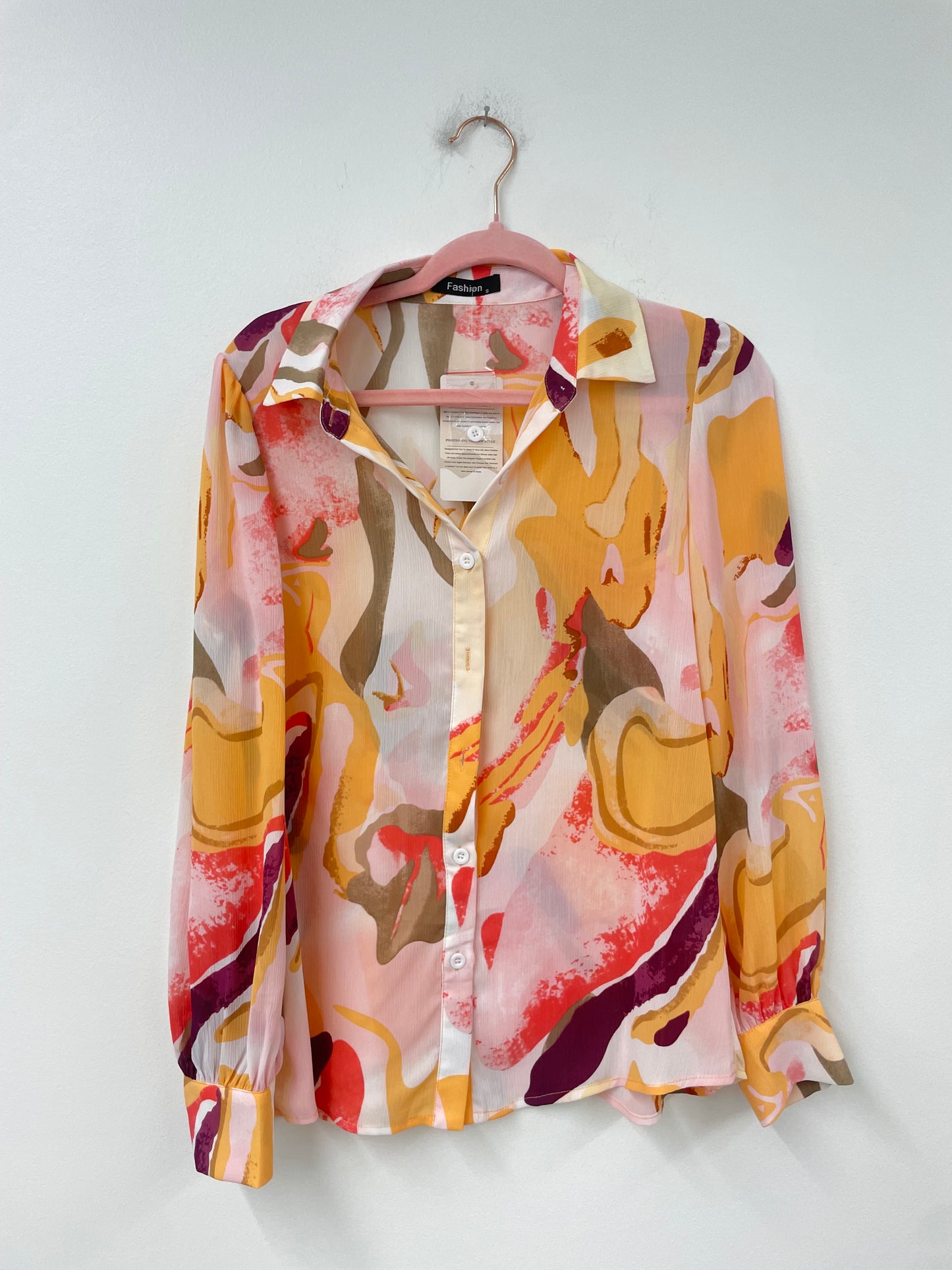Amazon long sleeve blouse Size S /NWT