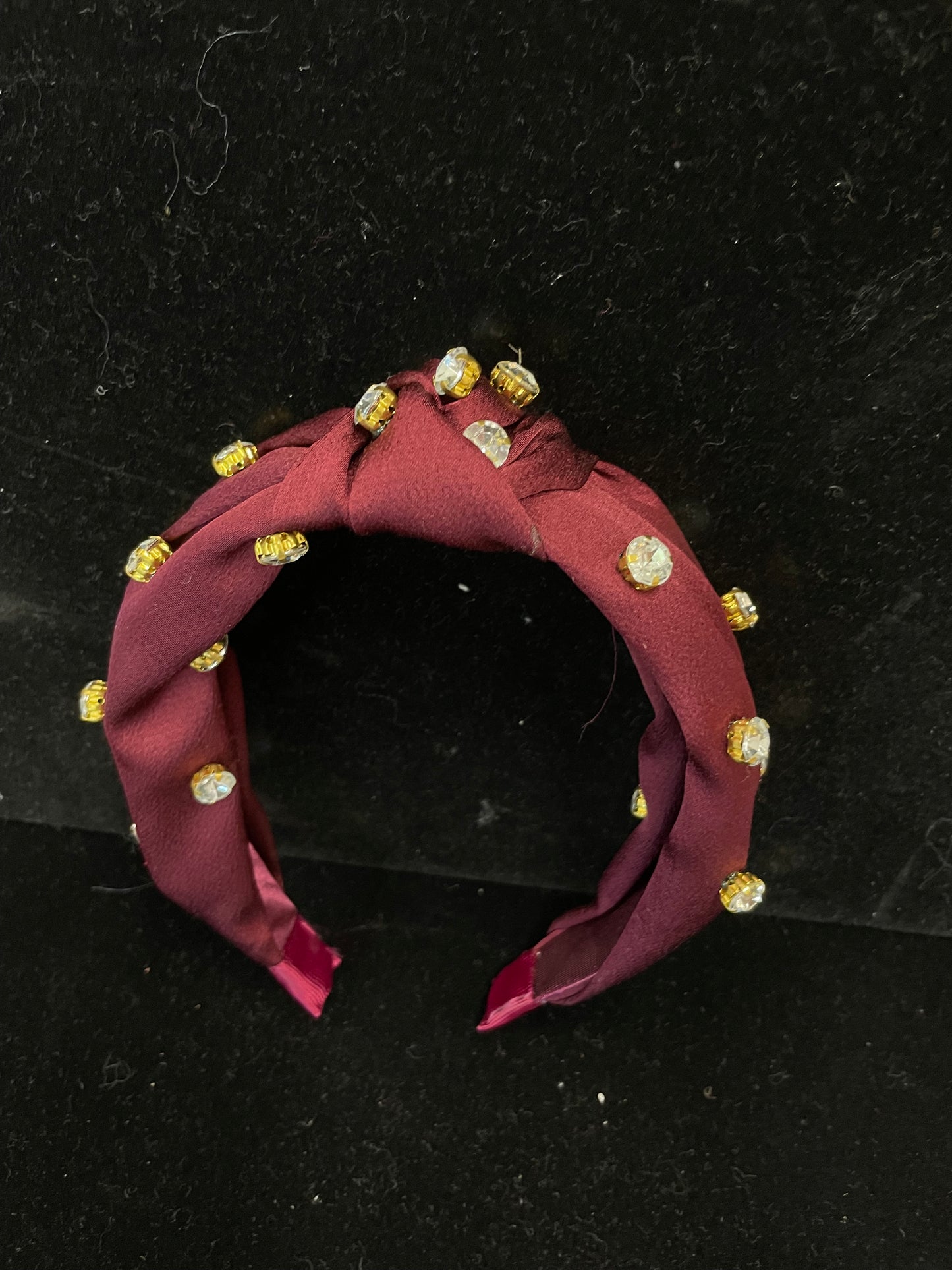 knotted headband with jewel detail