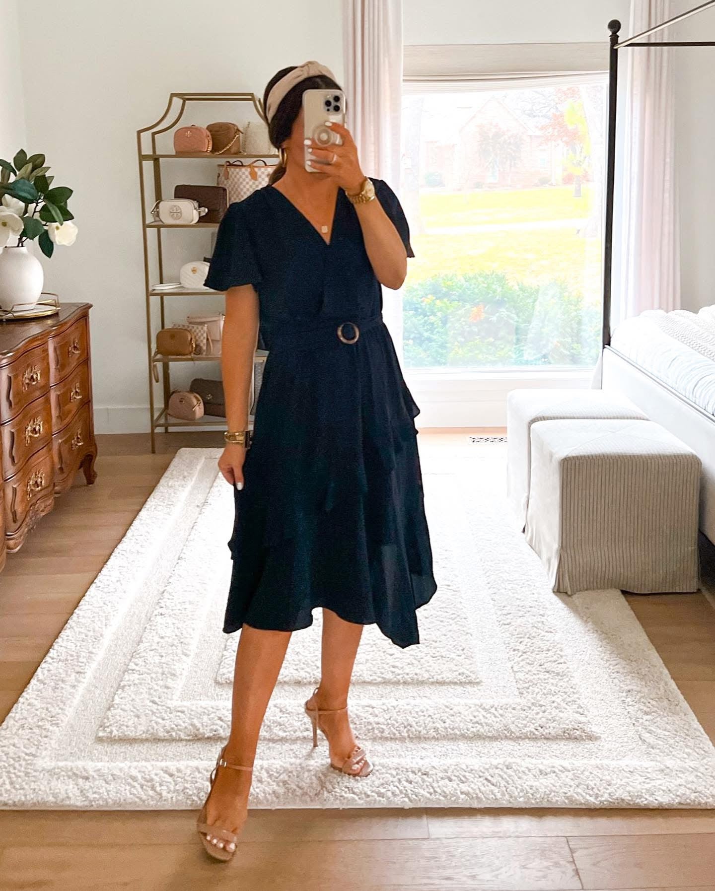 Sofia flutter sleeve midi dress Size S / NWT