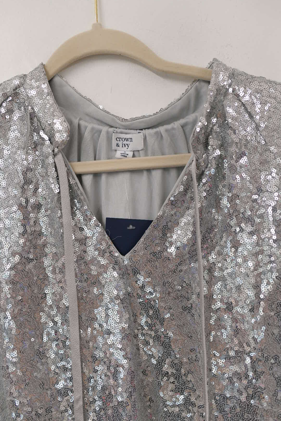 Crown & Ivy sequin blouse Size S / NWT