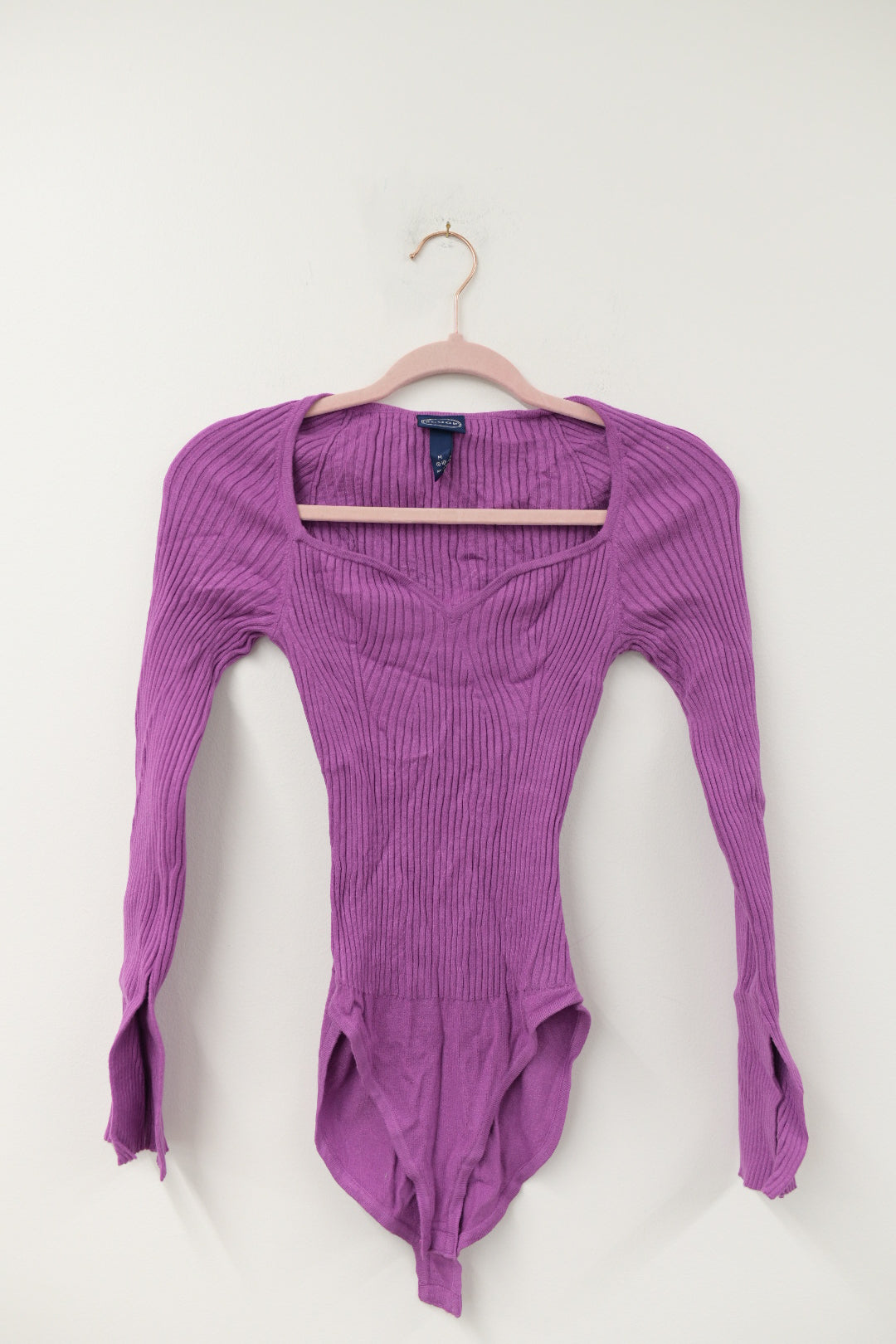 Scoop ribbed sweater body suit Size M /EUC