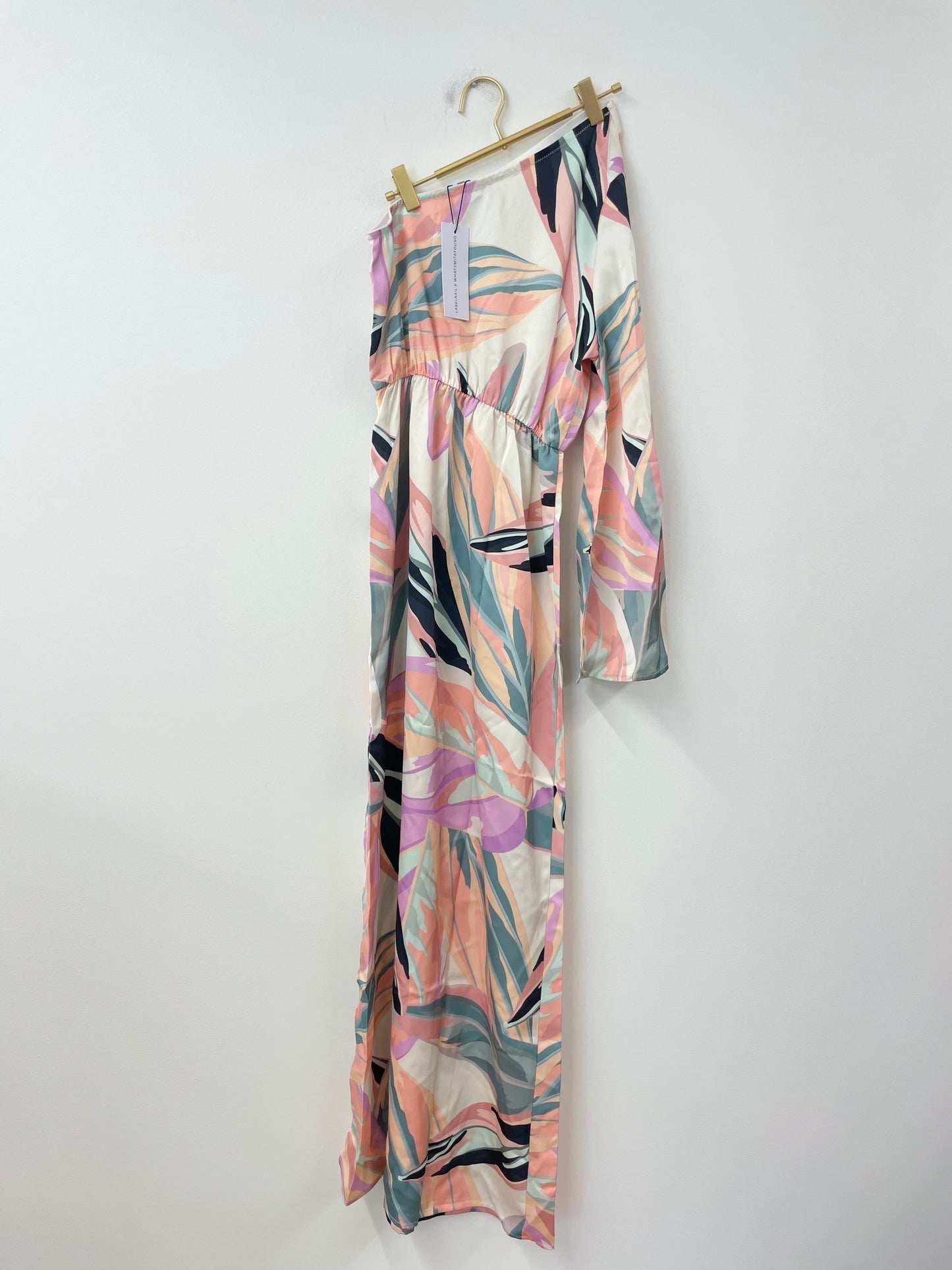 LABELRAIL X WHATSMITAFOUND
off the shoulder maxi dress Size 4 /NWT