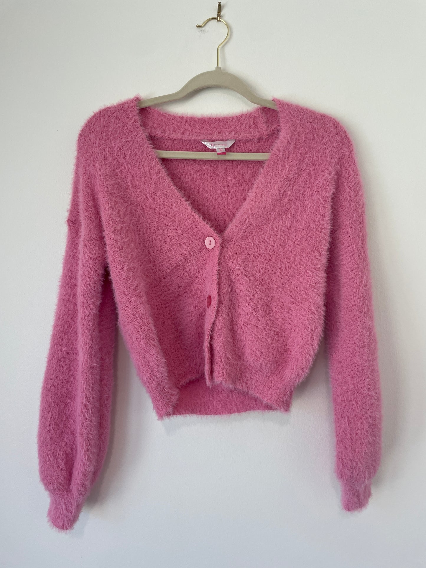 No Boundaries fuzzy crop cardigan Size S / EUC