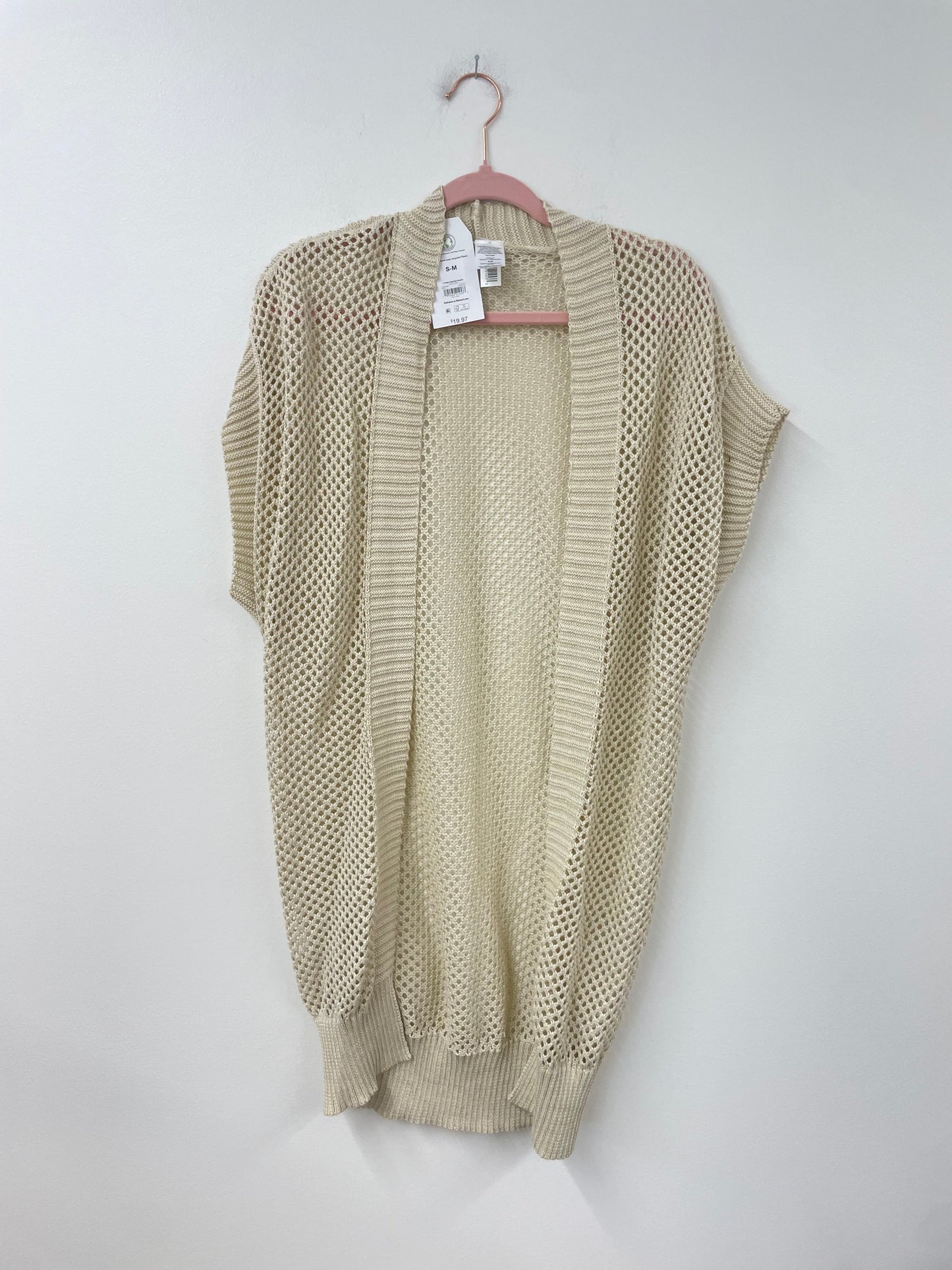 Time and Tru knit crochet ruana Size S-M / NWT