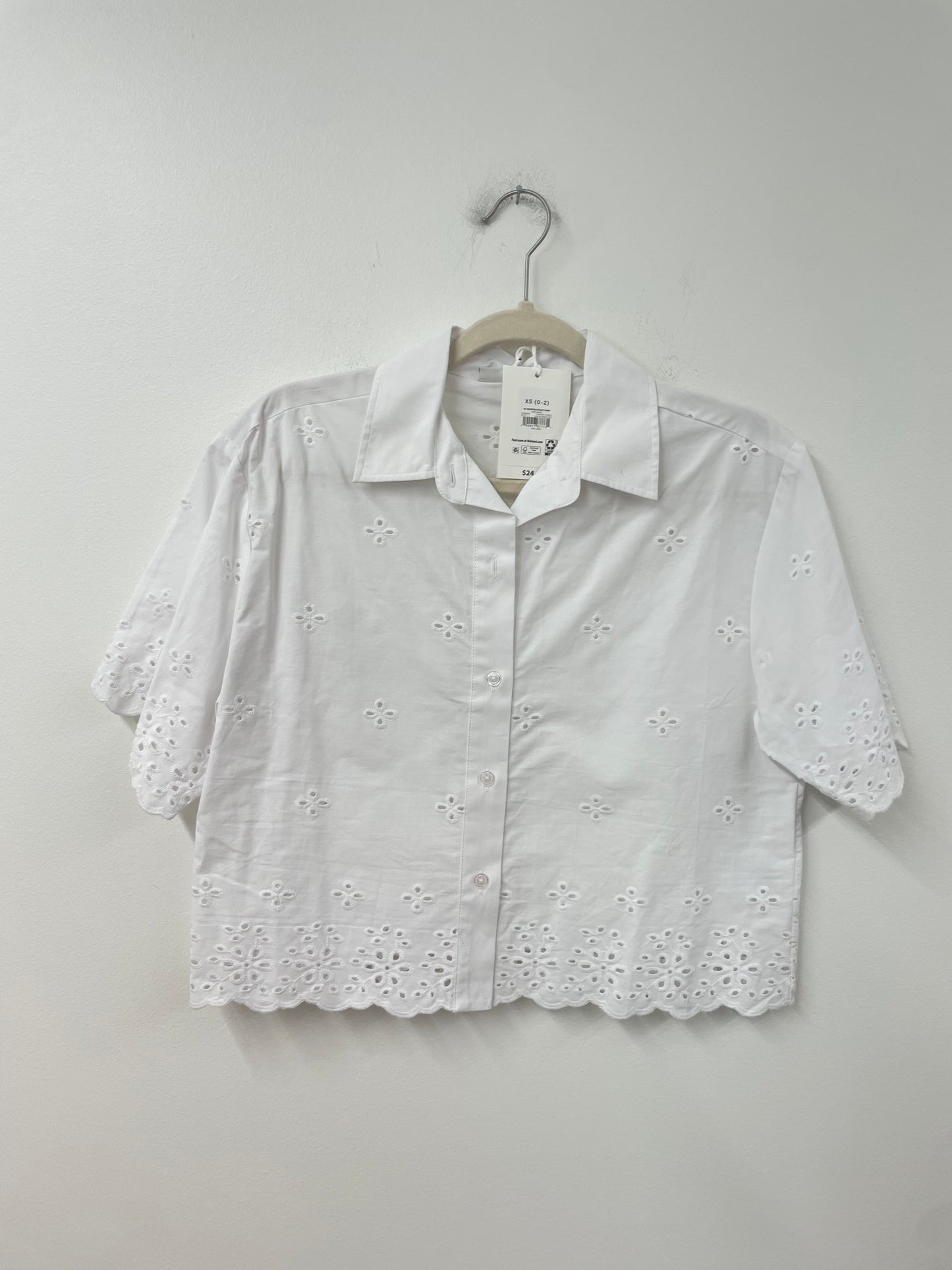 Free Assembly cropped eyelet shirt Size XS / NWT