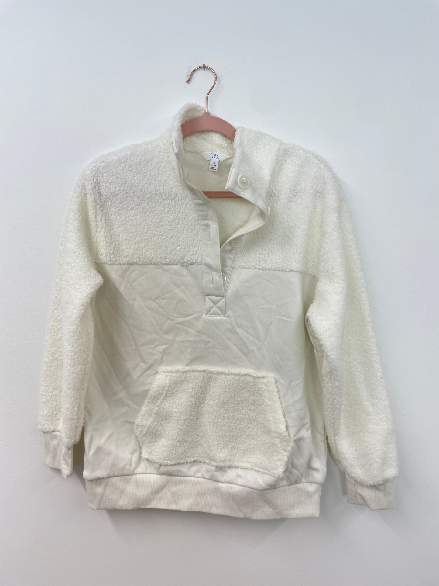 Time and Tru faux shearling sweatshirt pullover Size S / EUC