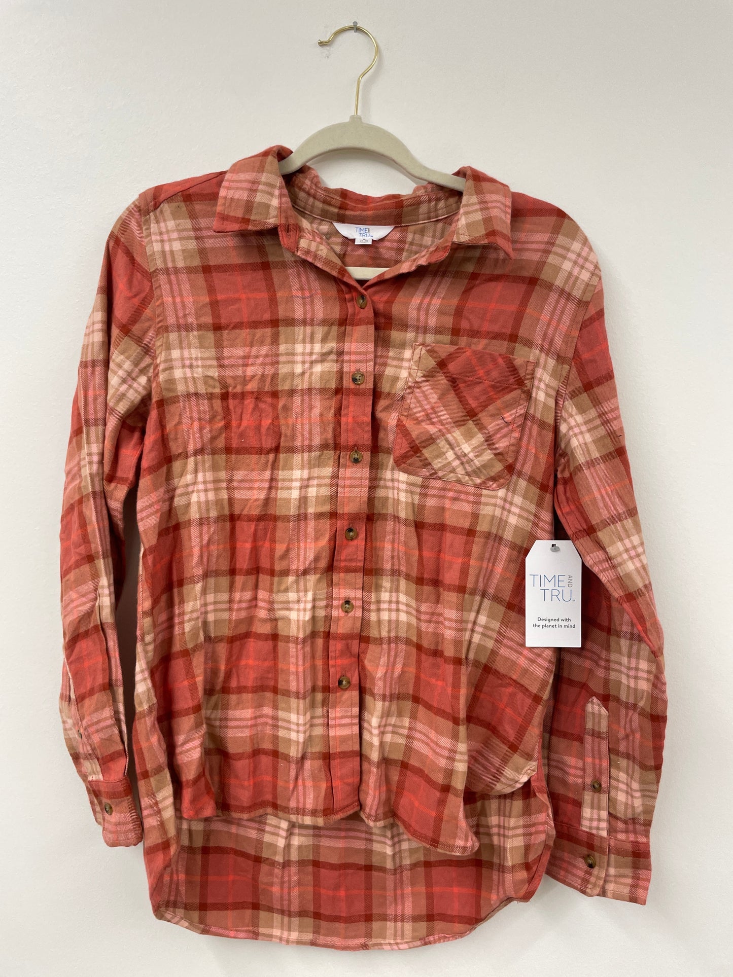 Time and Tru flannel button up Size S / NWT