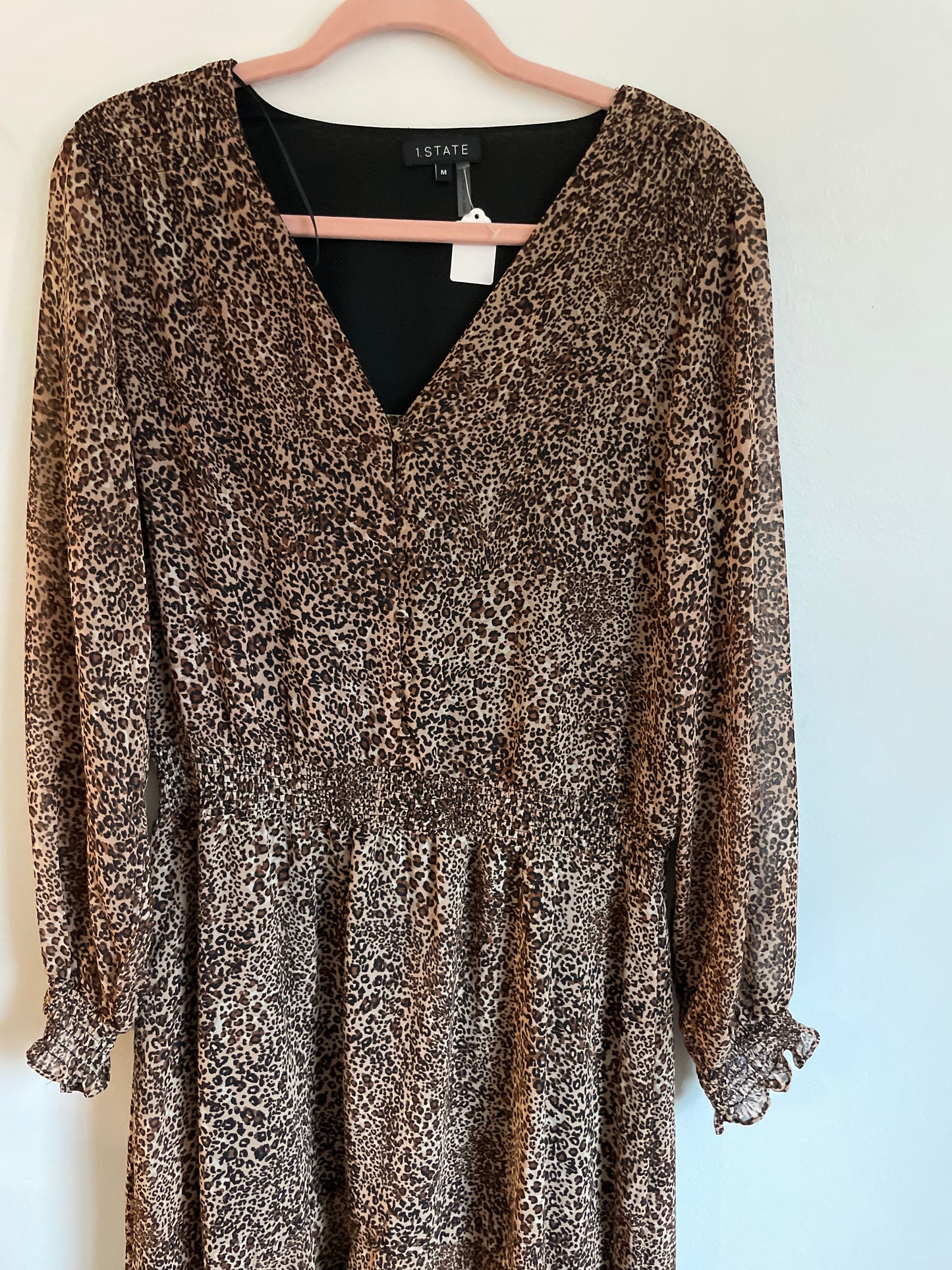 1.State long sleeve midi high low dress Size M / EUC