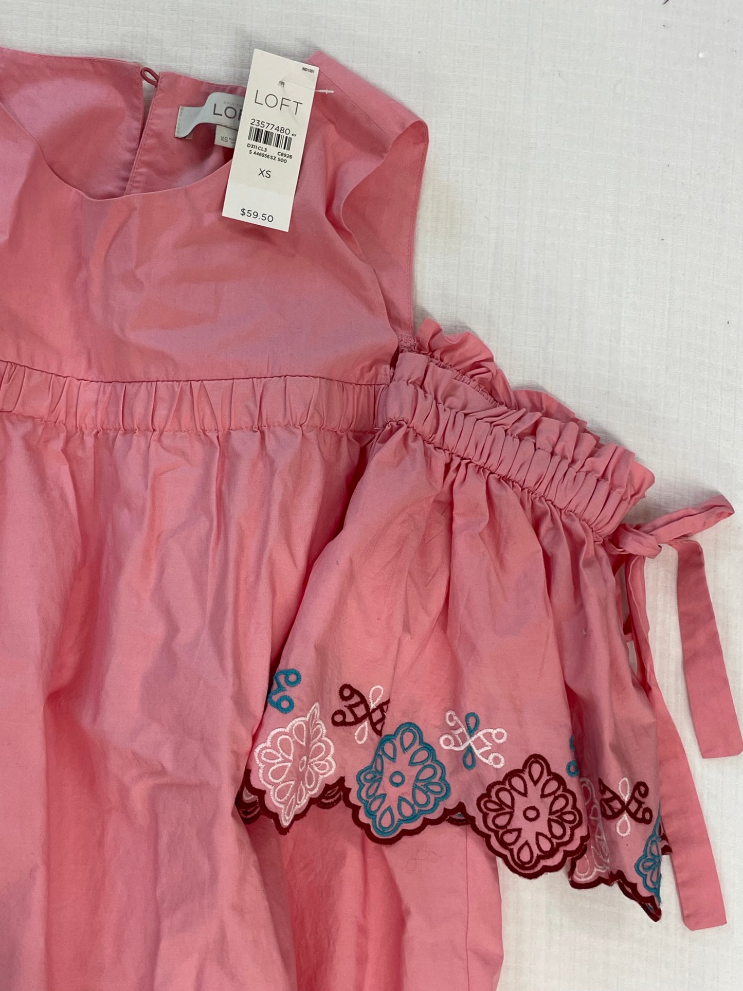 Loft embroidered off the shoulder blouse Size XS / NWT