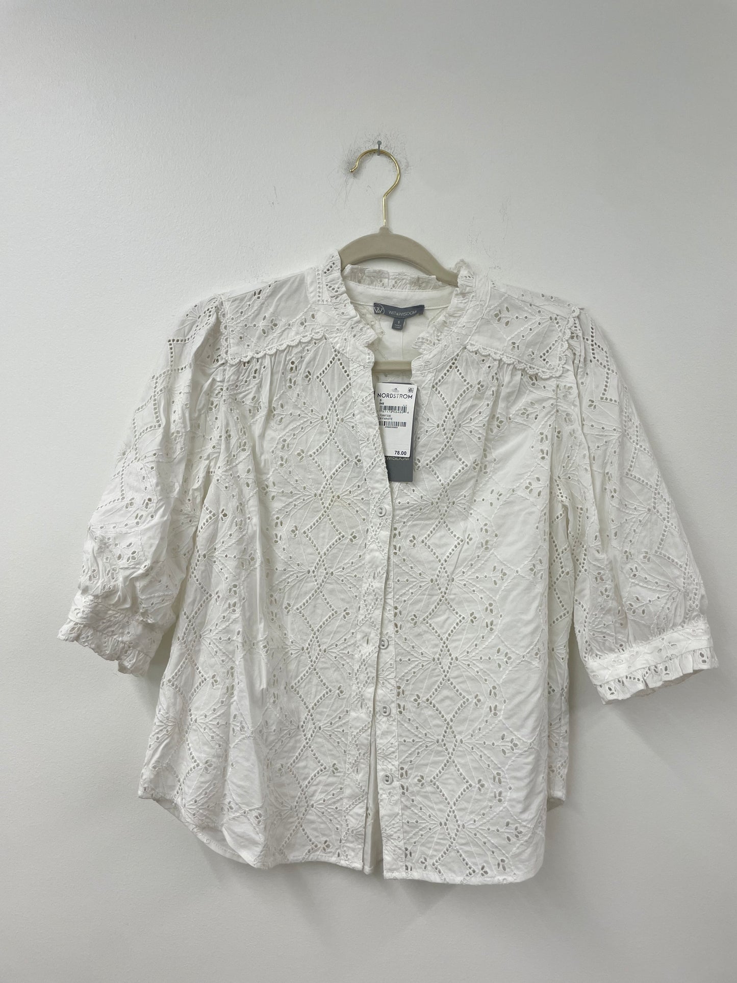 Wit & Wisdom short sleeve blouse Size S /NWT