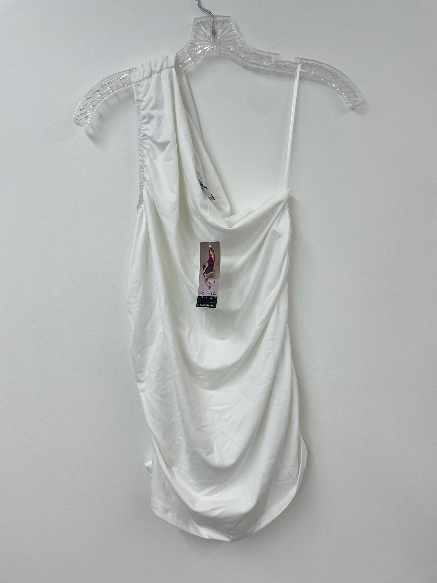 Sofia one shoulder ruched top Size M /NWT