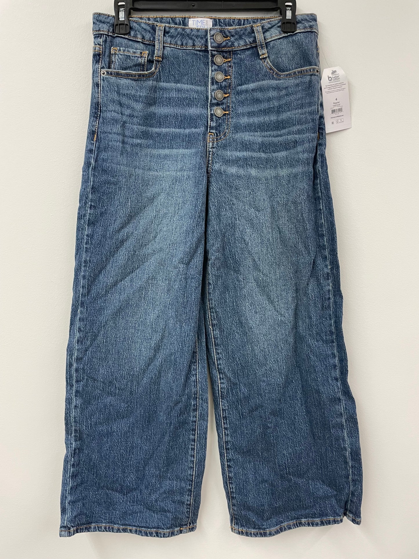 Time and Tru wide leg crop jeans Size 4 / NWT