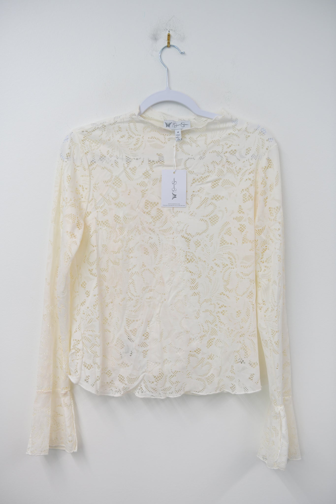 Jessica Simpson long sleeve lace blouse Size M / NWT