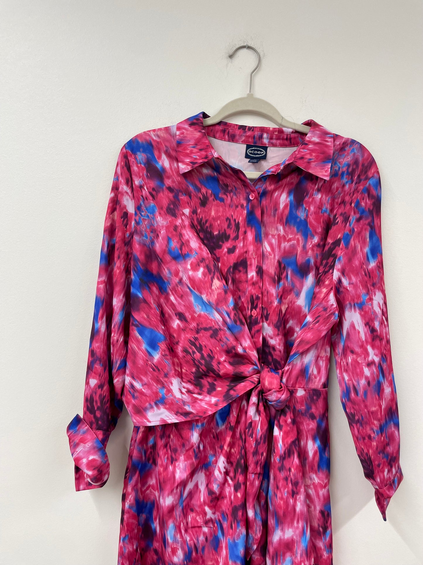 Scoop long sleeve side tie mini dress Size S / EUC