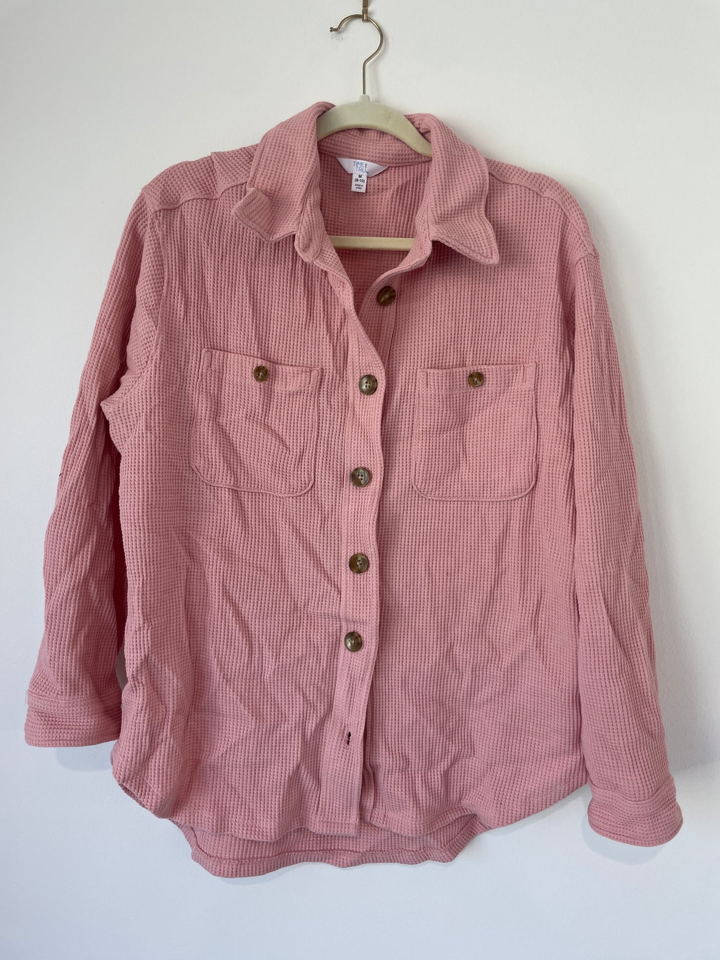 Time & Tru waffle shacket Size M / EUC