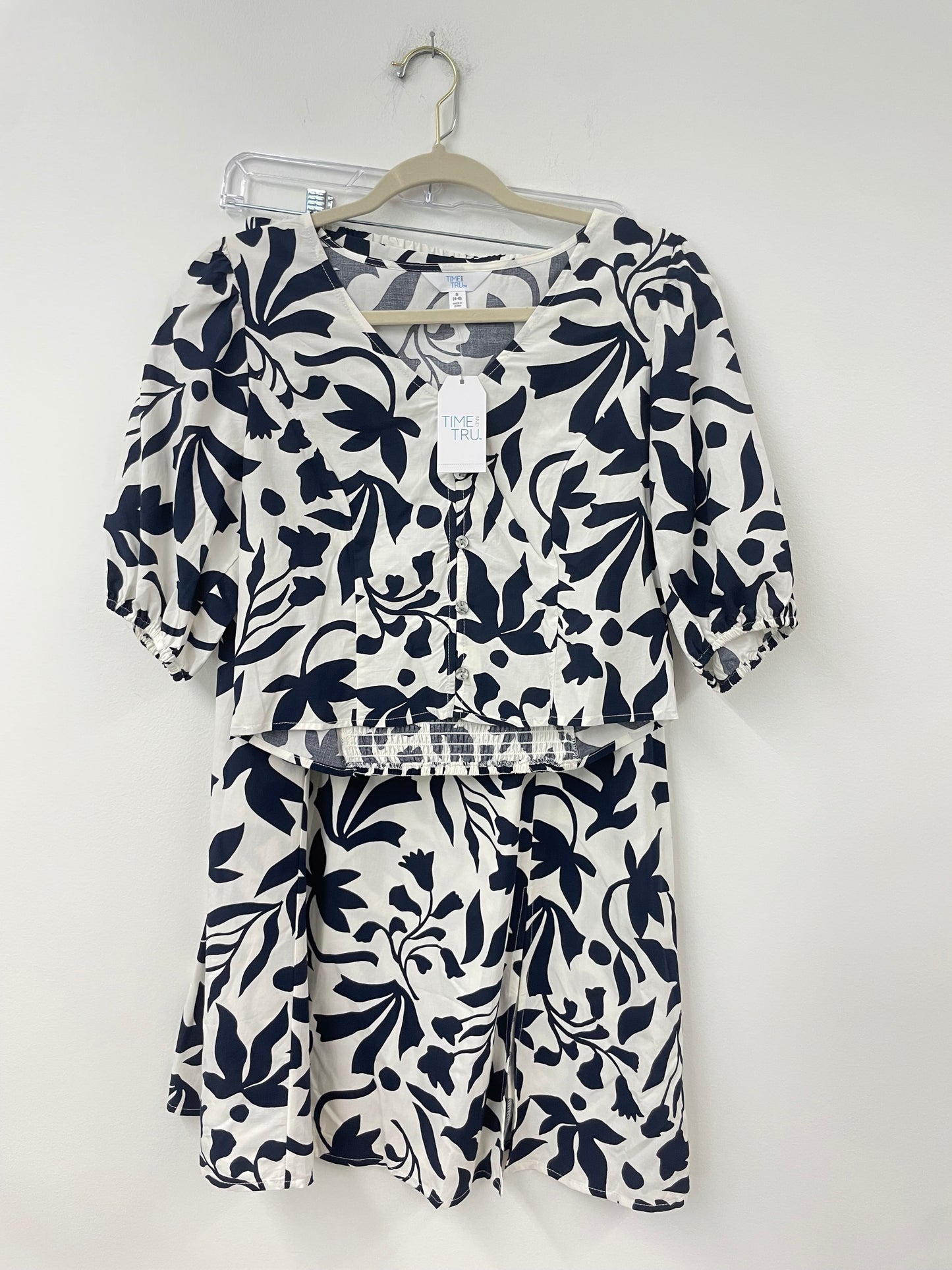 Time and Tru poplin skirt set Size S / NWT